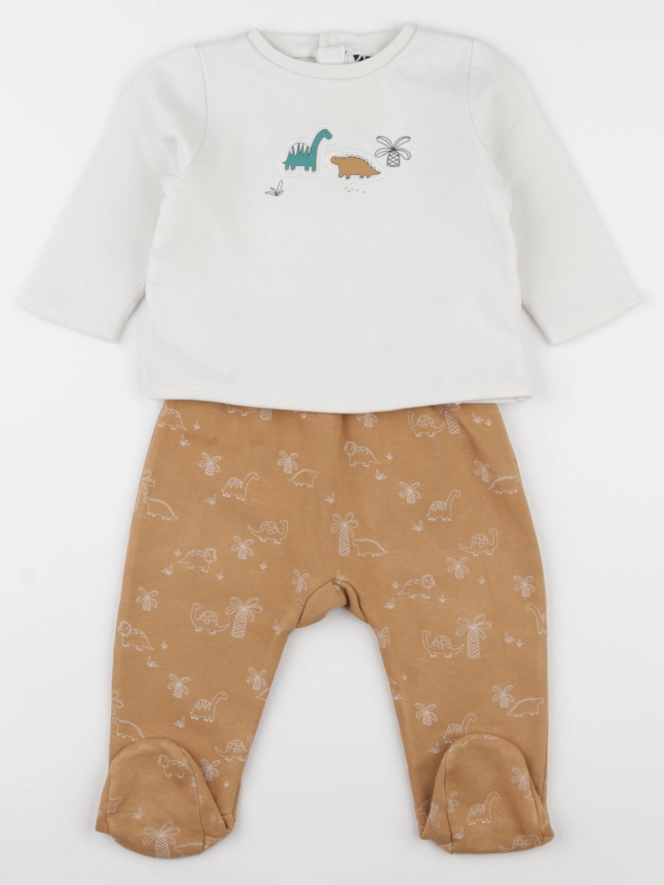 Tape à l'oeil - pyjama coton beige - 12 mois