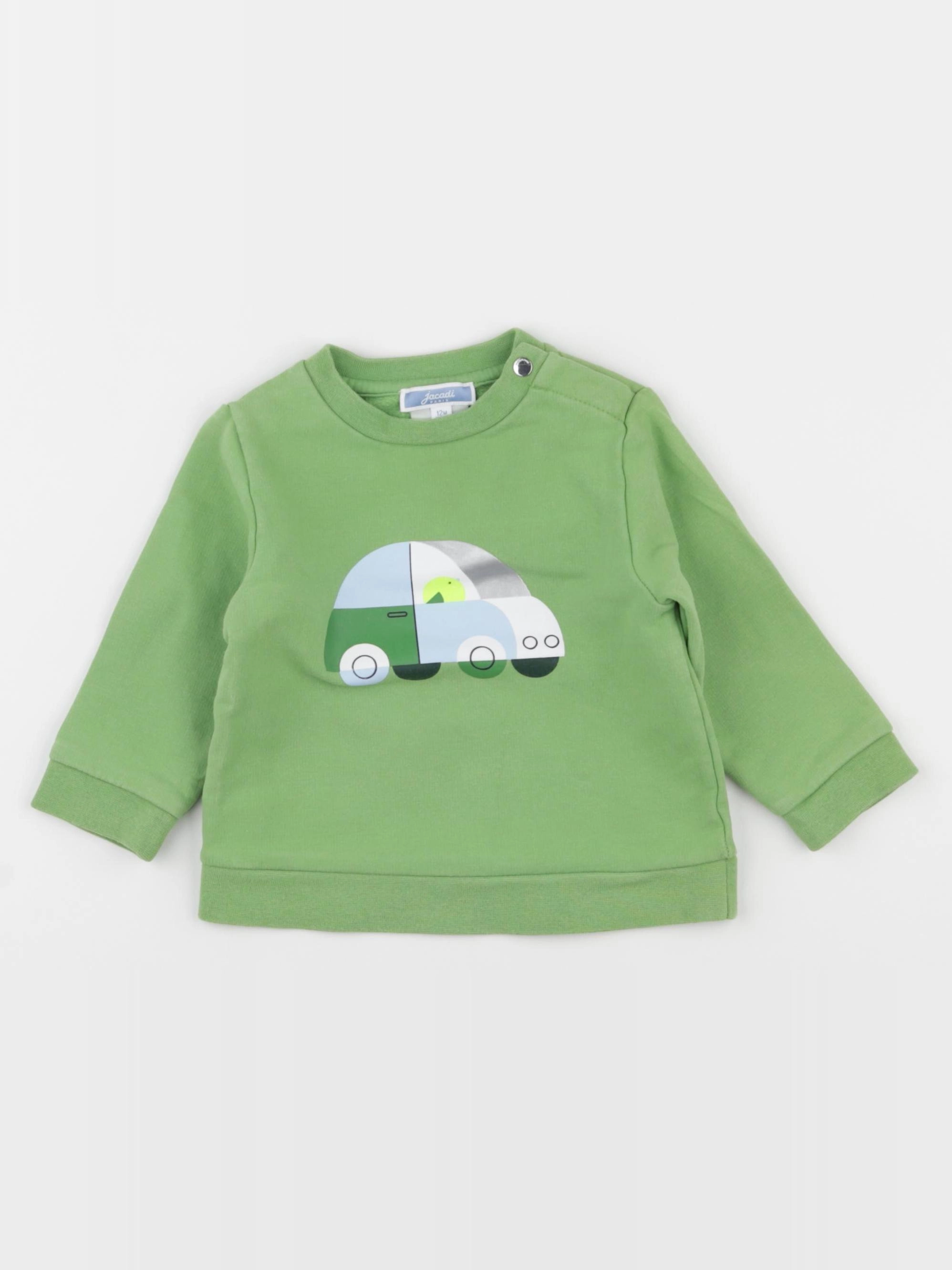 Jacadi - sweat vert - 12 mois