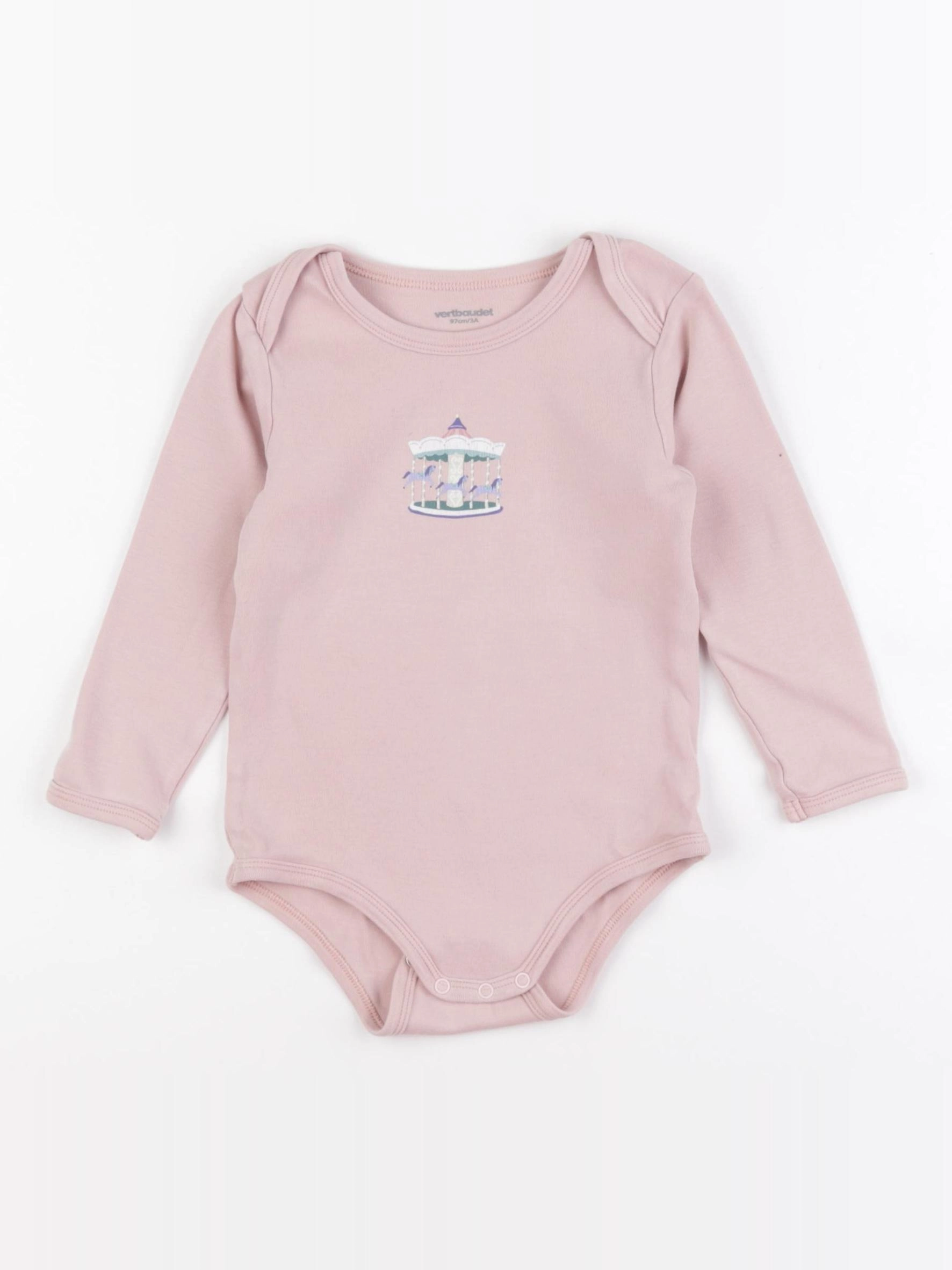 Vertbaudet - body rose - 3 ans