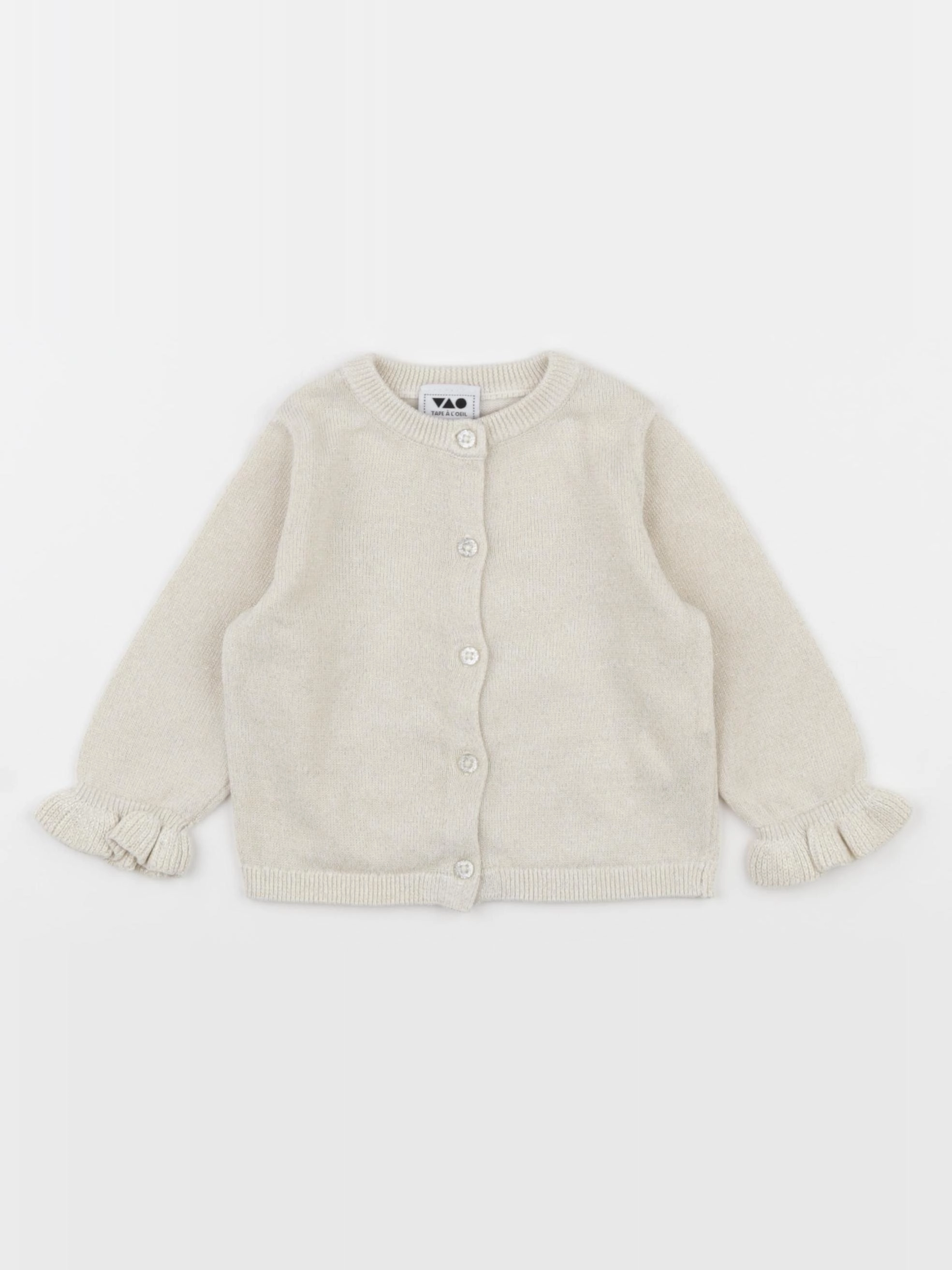 Tape à l'oeil - gilet beige, or - 12 mois