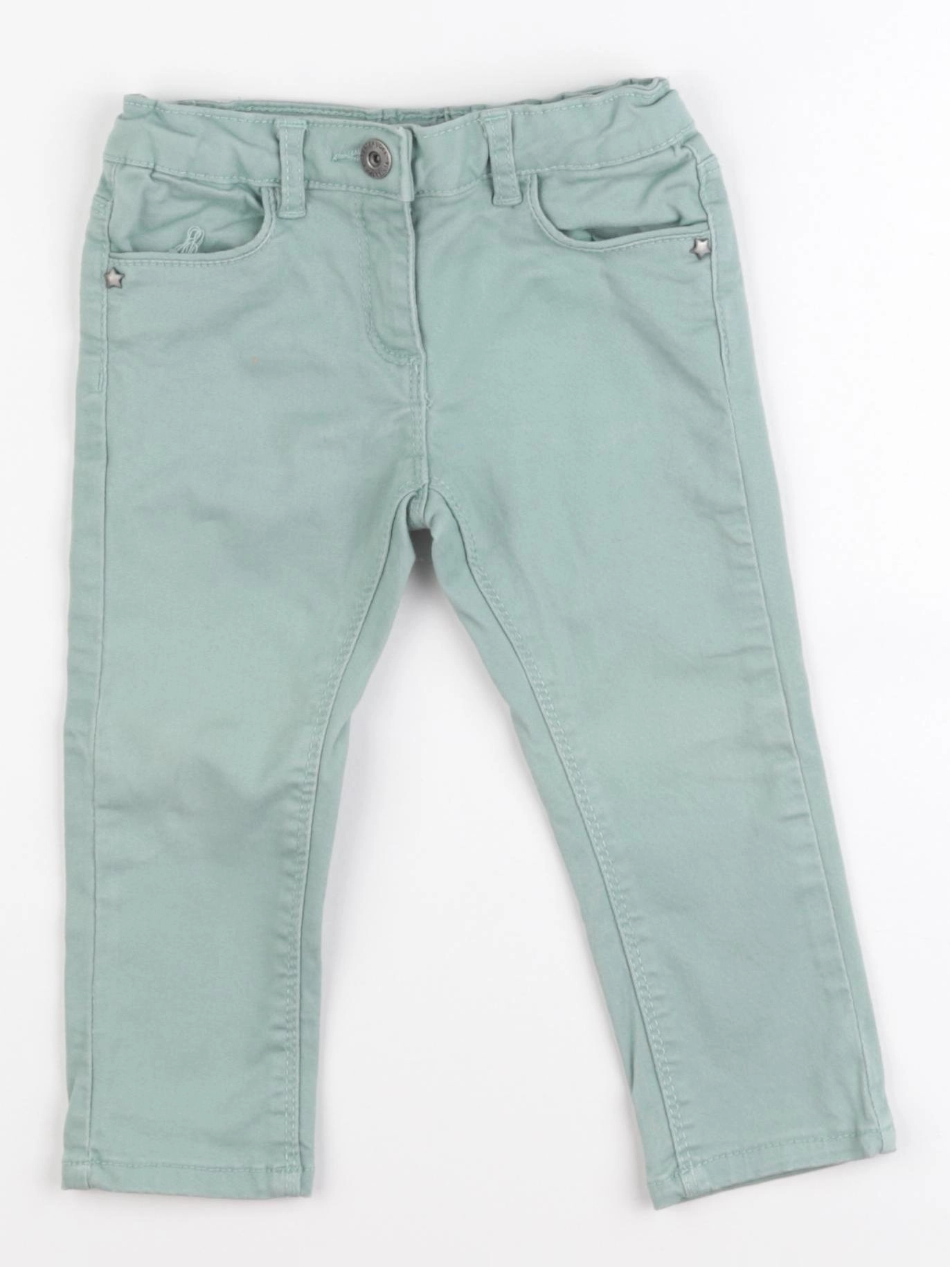 Vertbaudet - pantalon vert - 2 ans