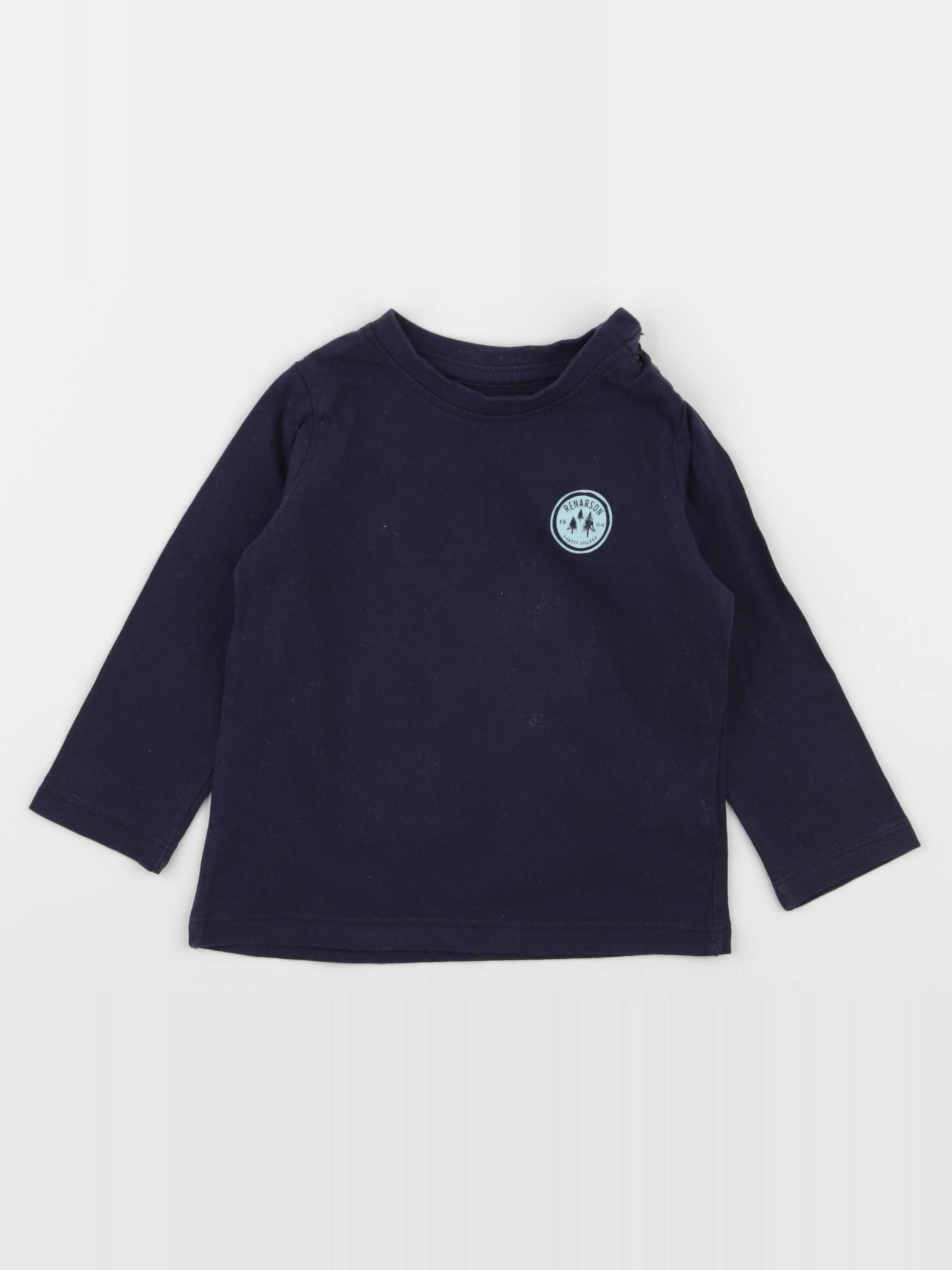 Vertbaudet - tee-shirt bleu - 12 mois
