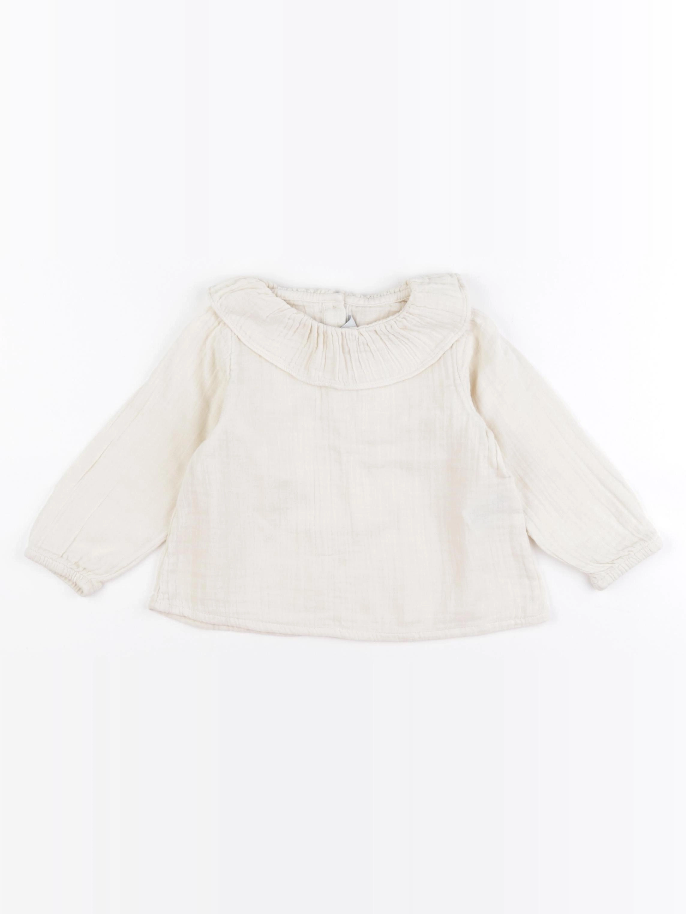 Petit Bateau - blouse beige - 24 mois