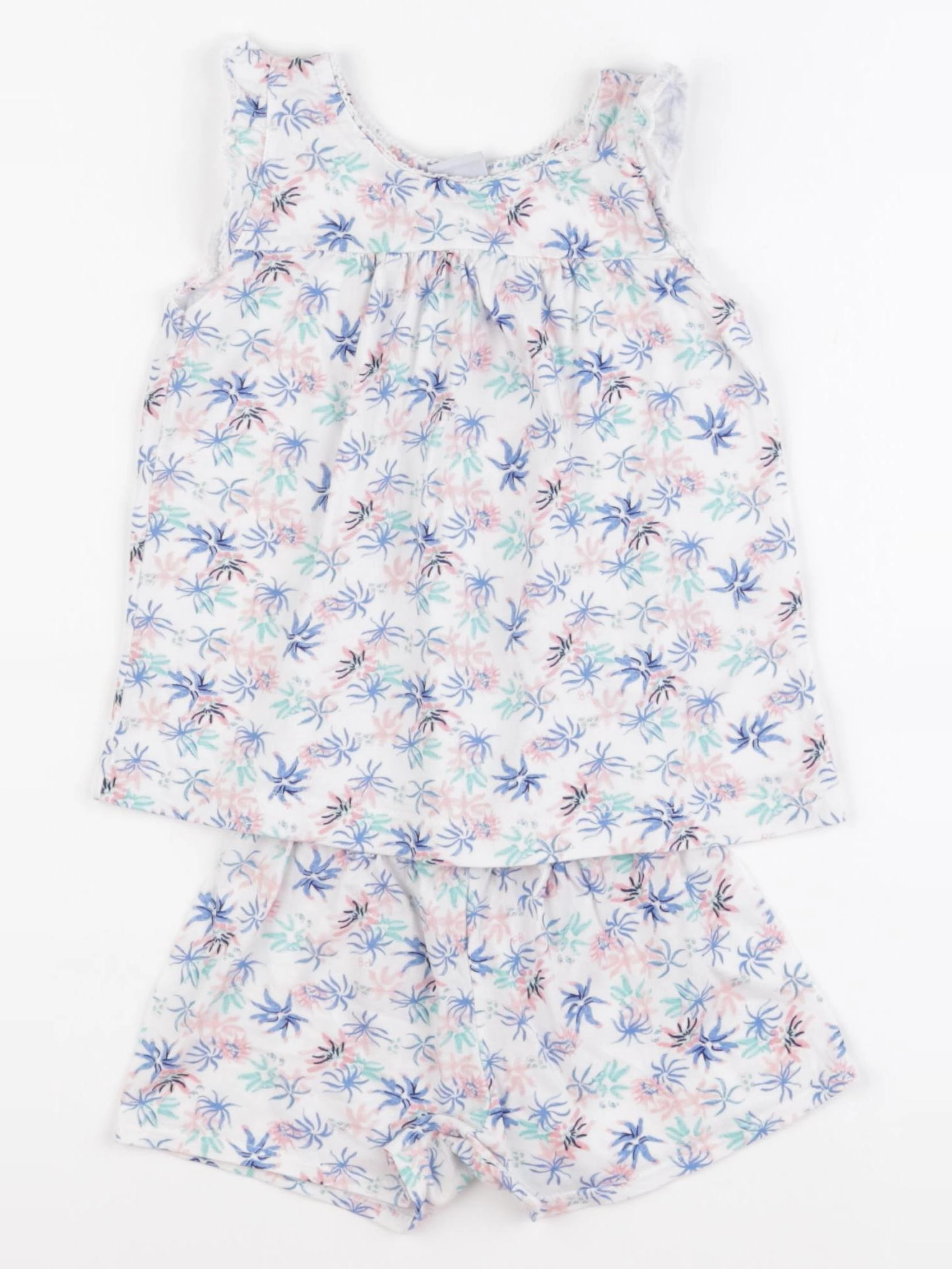 Petit Bateau - pyjama coton rose, bleu - 2 ans