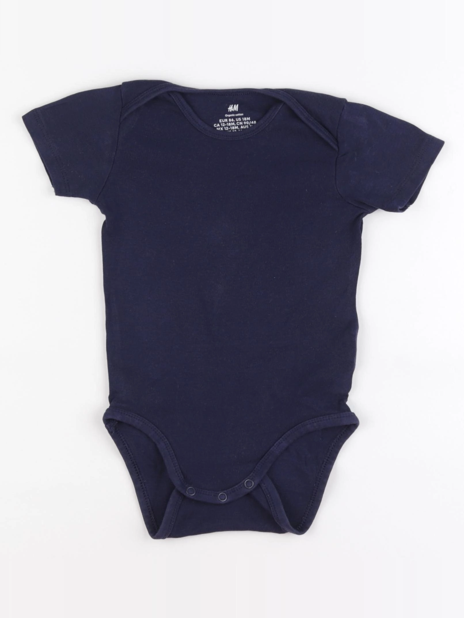 H&M - body bleu - 12/18 mois