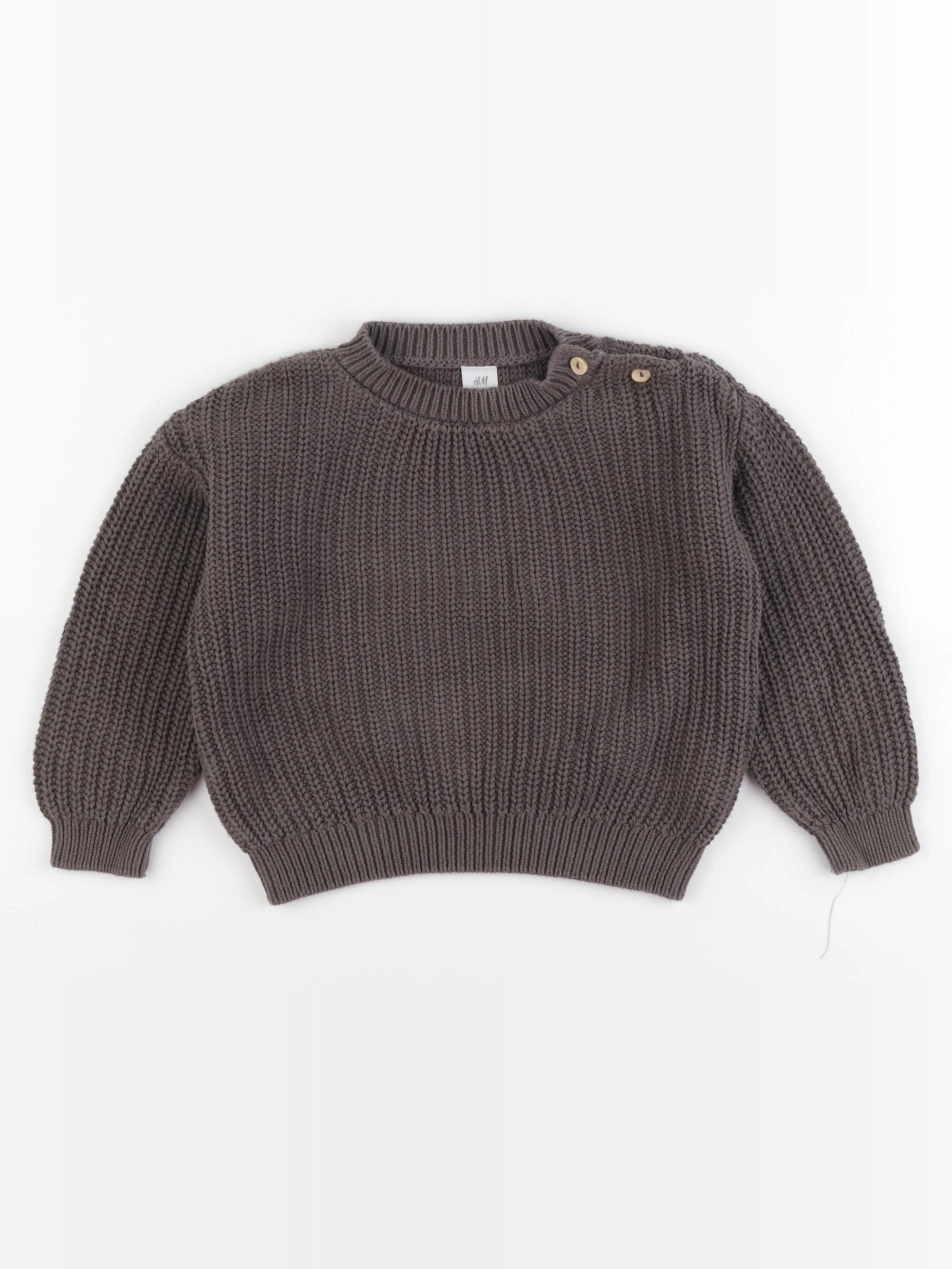H&M - pull marron - 12/18 mois