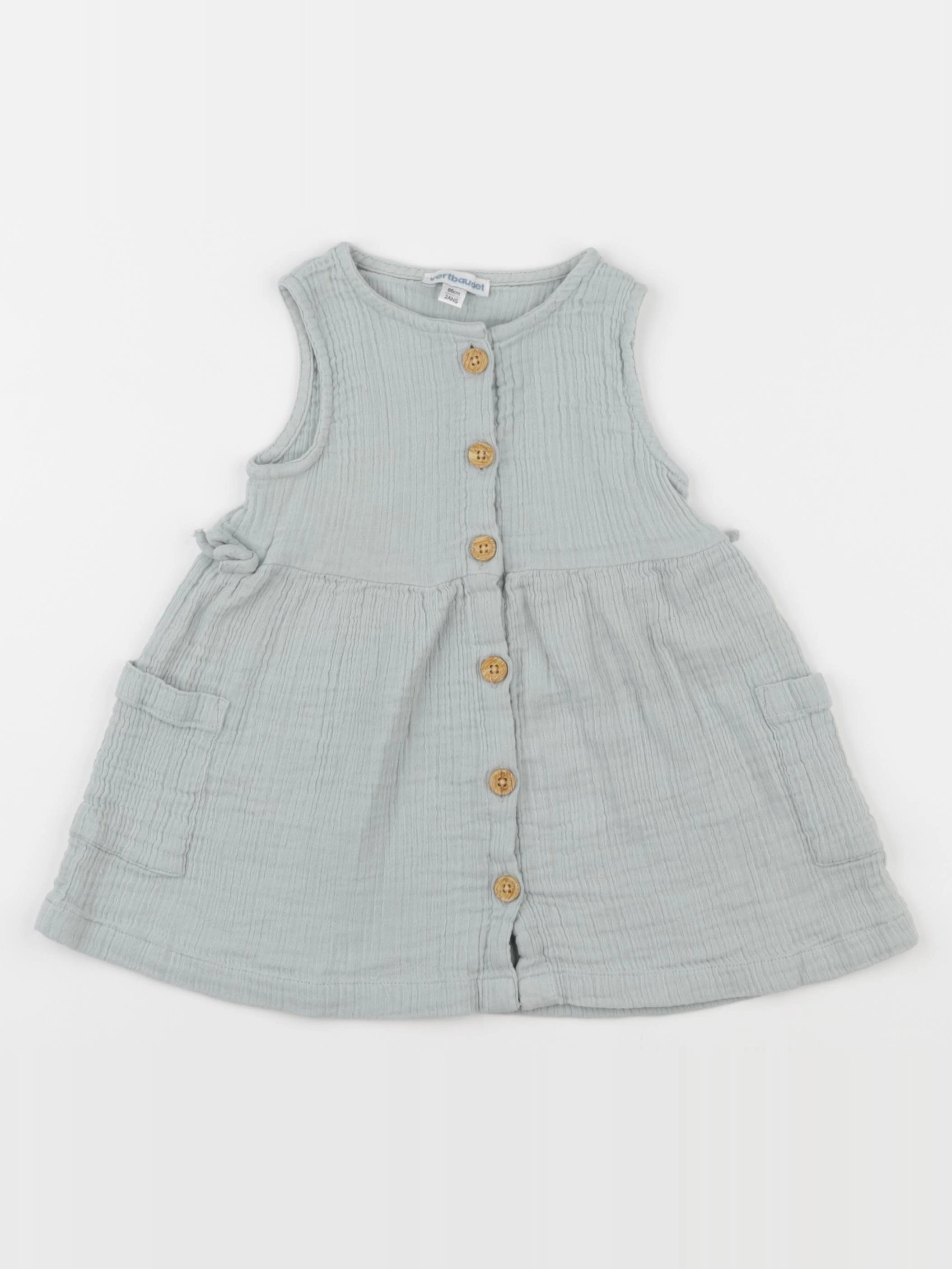 Vertbaudet - robe vert - 2 ans