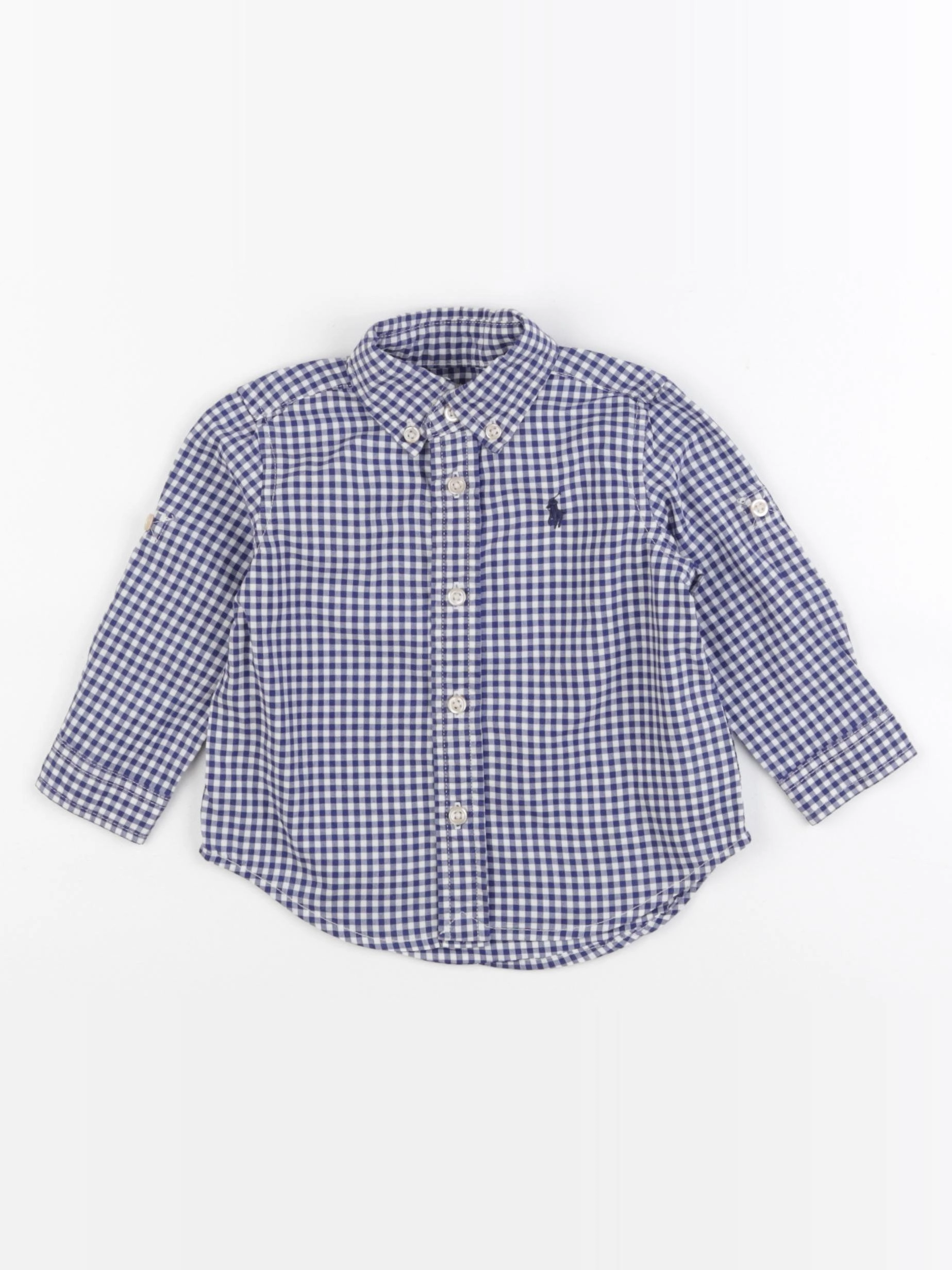 Ralph Lauren - chemise bleu, blanc - 9 mois