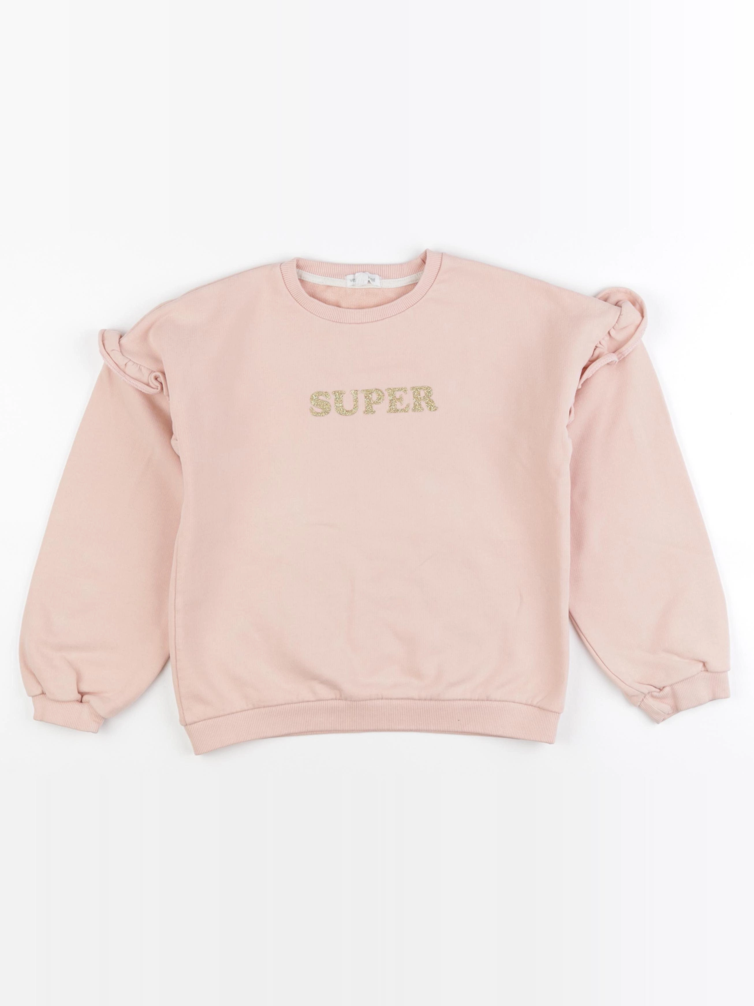 Vertbaudet - sweat rose, or - 10 ans