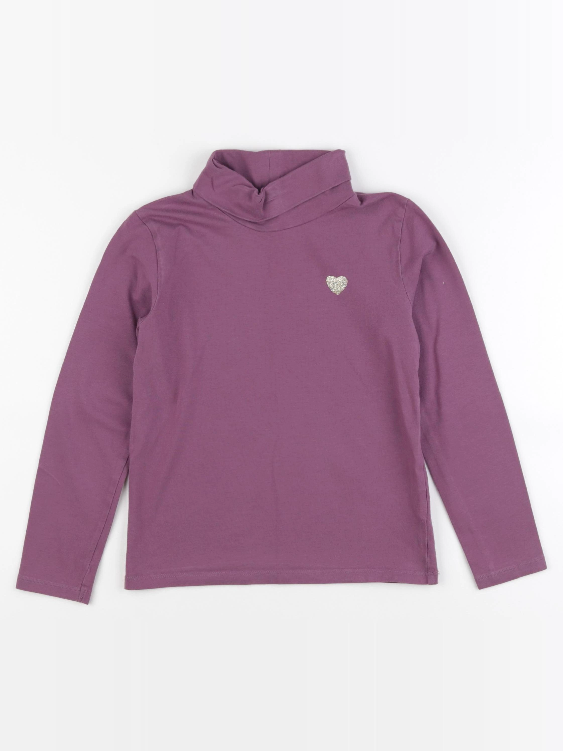 Vertbaudet - sous-pull violet - 8 ans