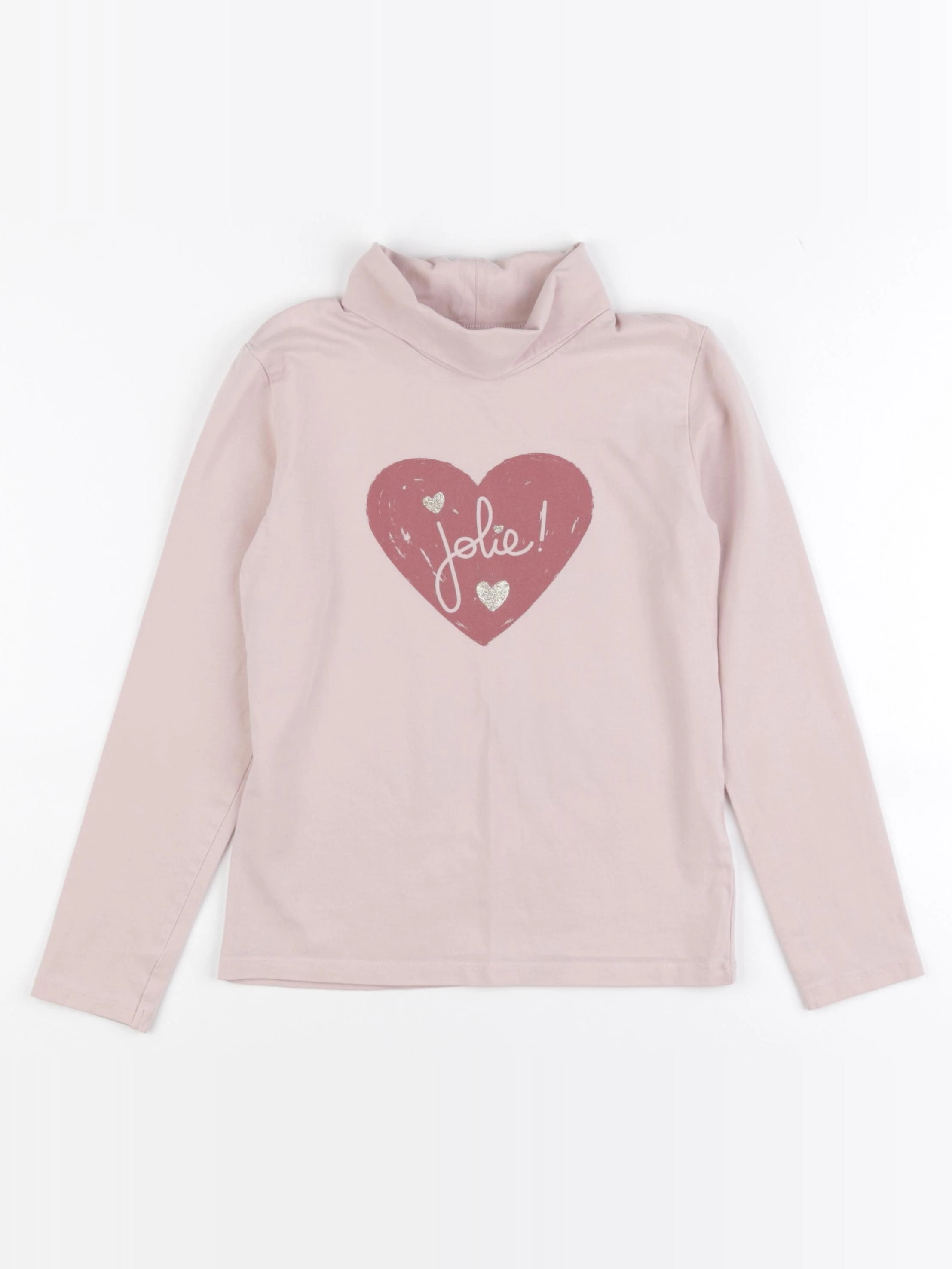 Vertbaudet - sous-pull rose - 8 ans