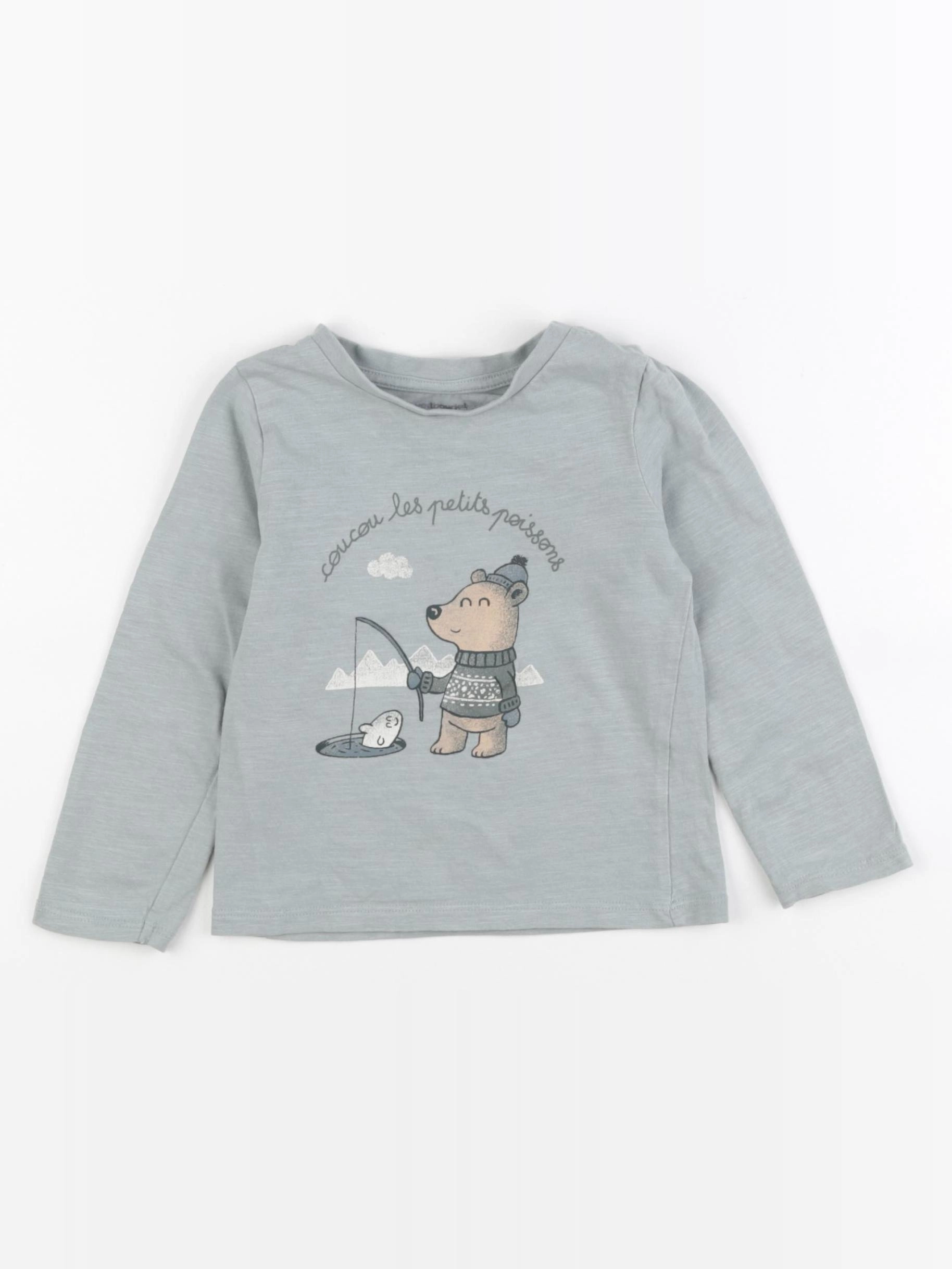 Vertbaudet - tee-shirt vert - 2 ans