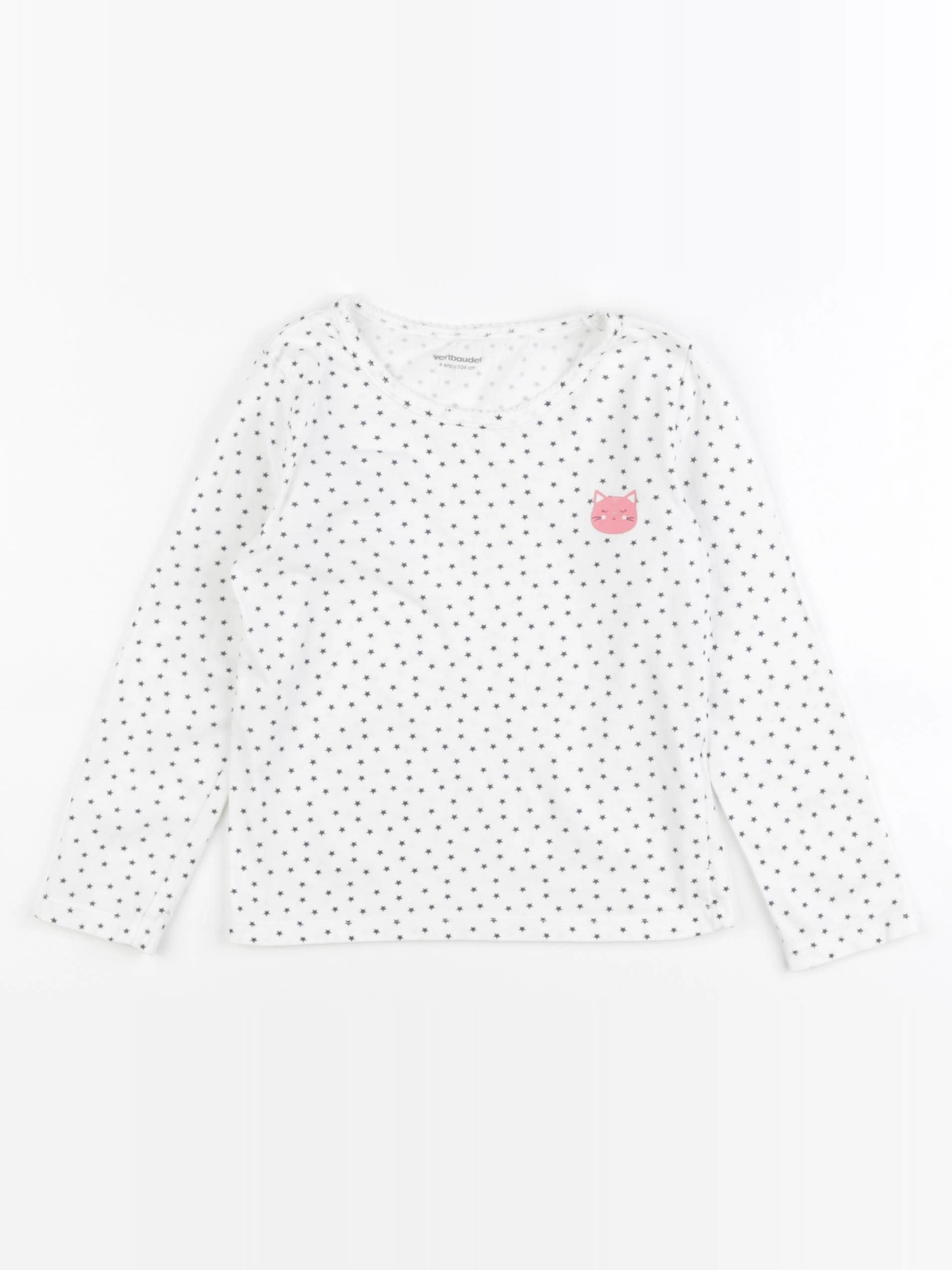 Vertbaudet - maillot de corps bleu, blanc - 4 ans