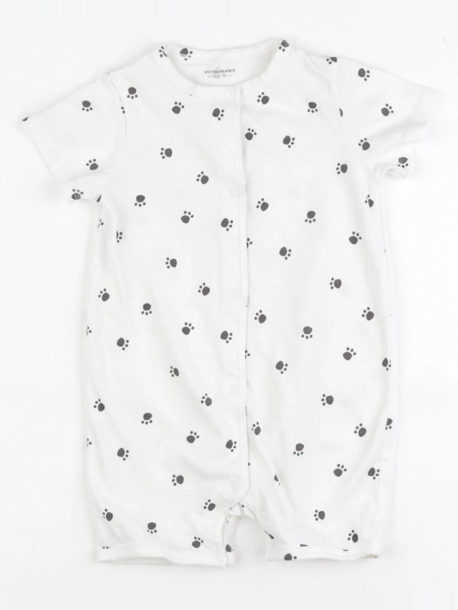 Vertbaudet - pyjama coton blanc - 2 ans