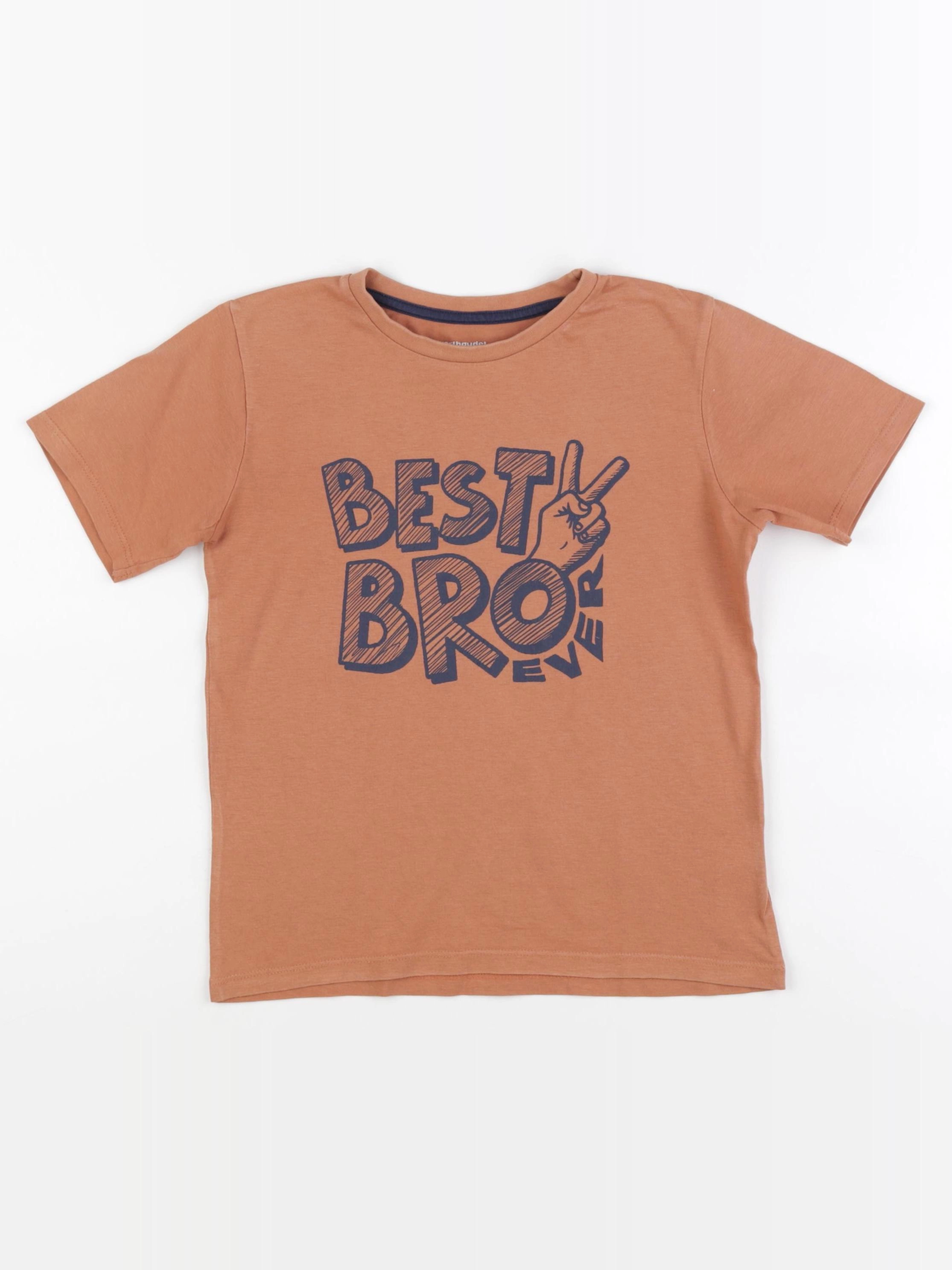 Vertbaudet - tee-shirt marron - 8 ans