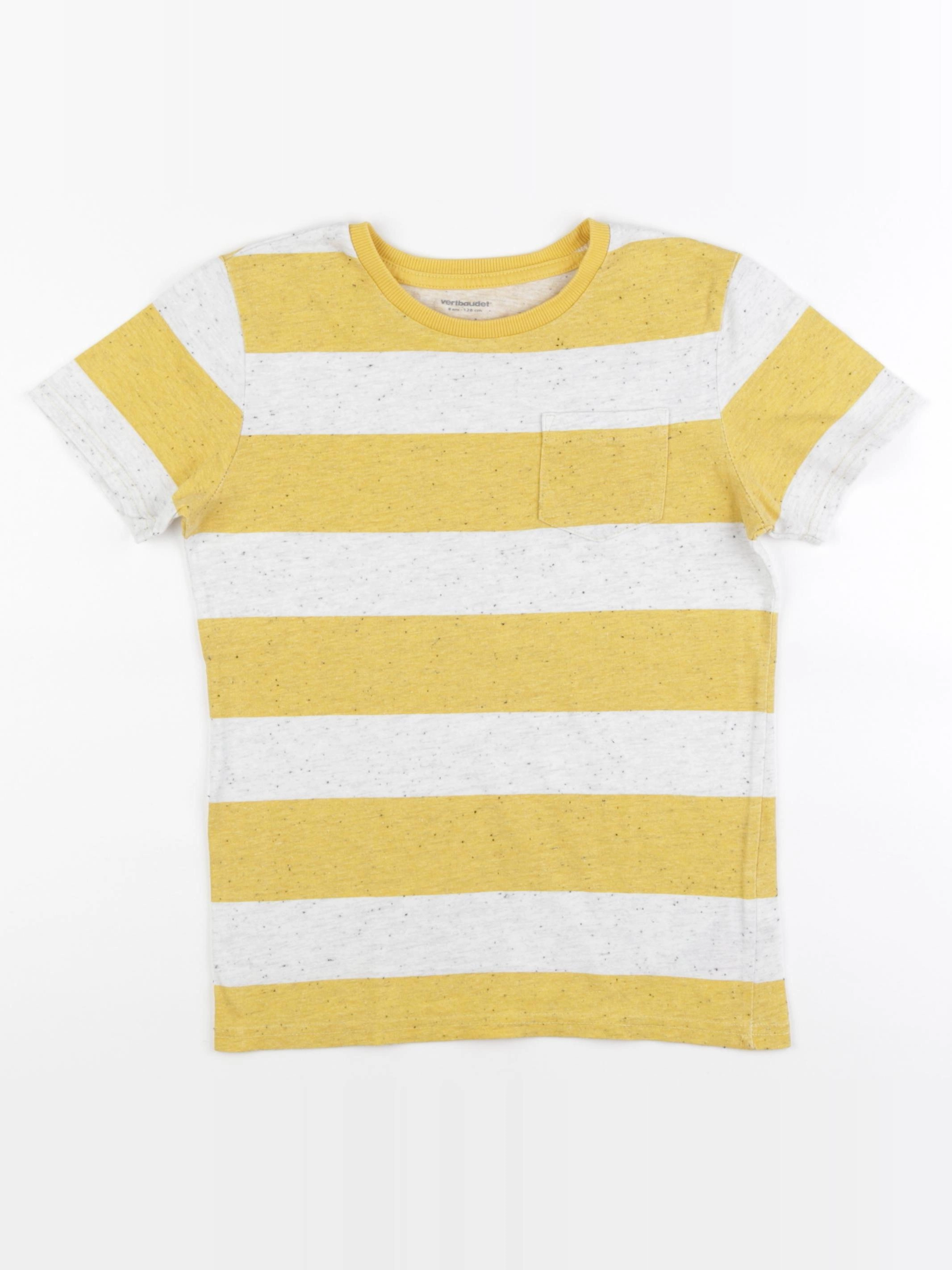 Vertbaudet - tee-shirt gris, jaune - 8 ans