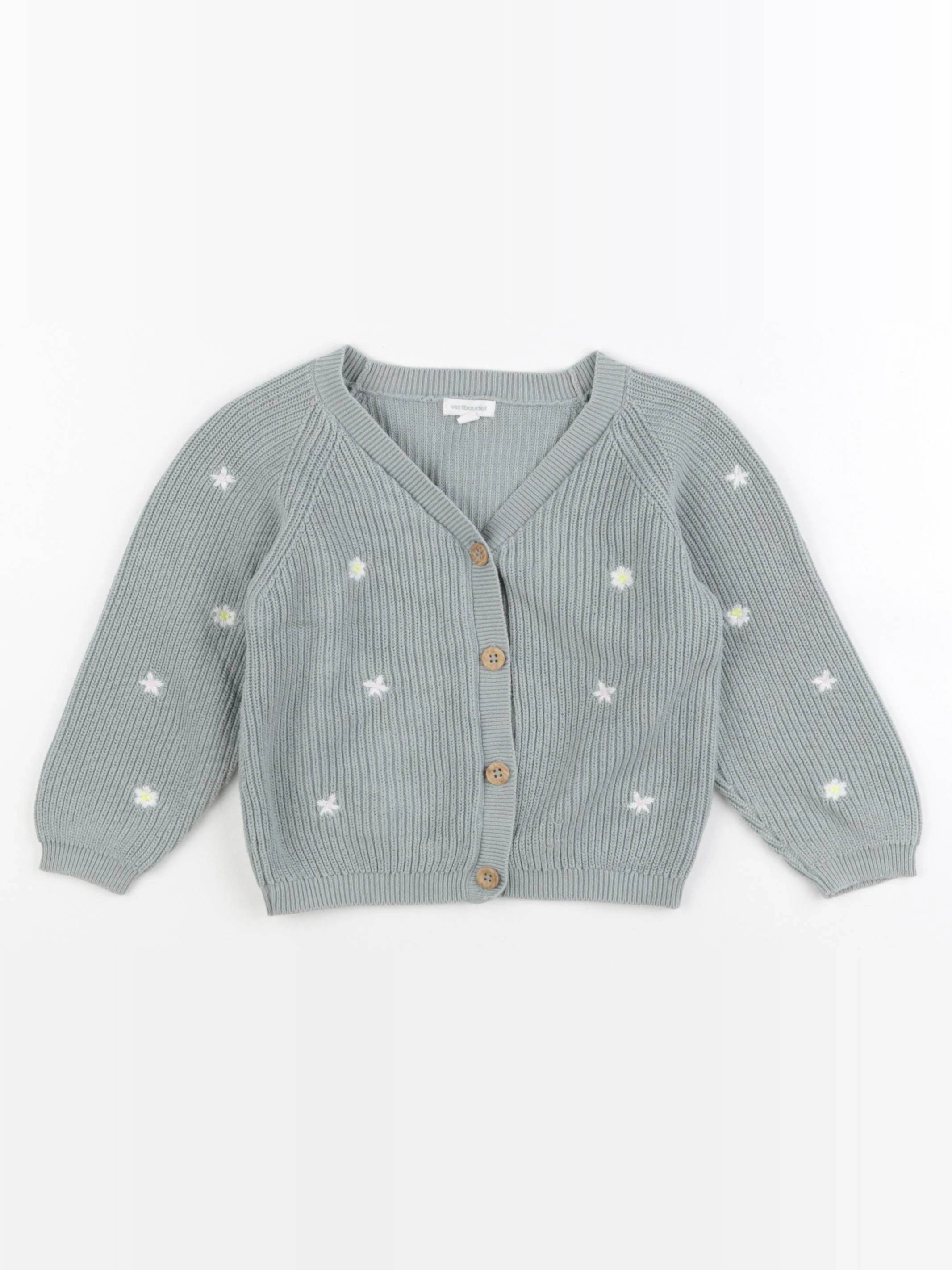 Vertbaudet - gilet vert - 2 ans