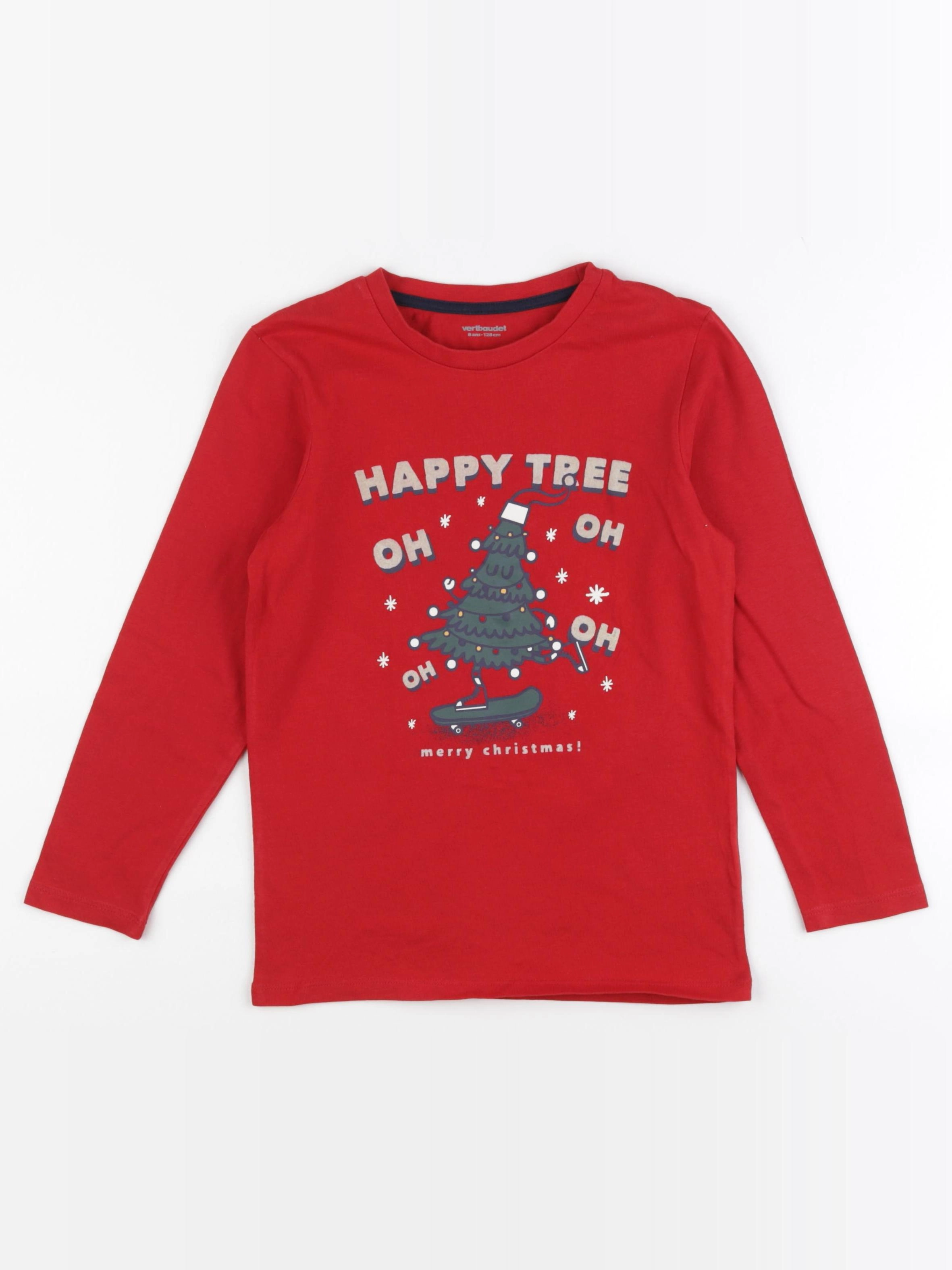 Vertbaudet - tee-shirt rouge - 8 ans