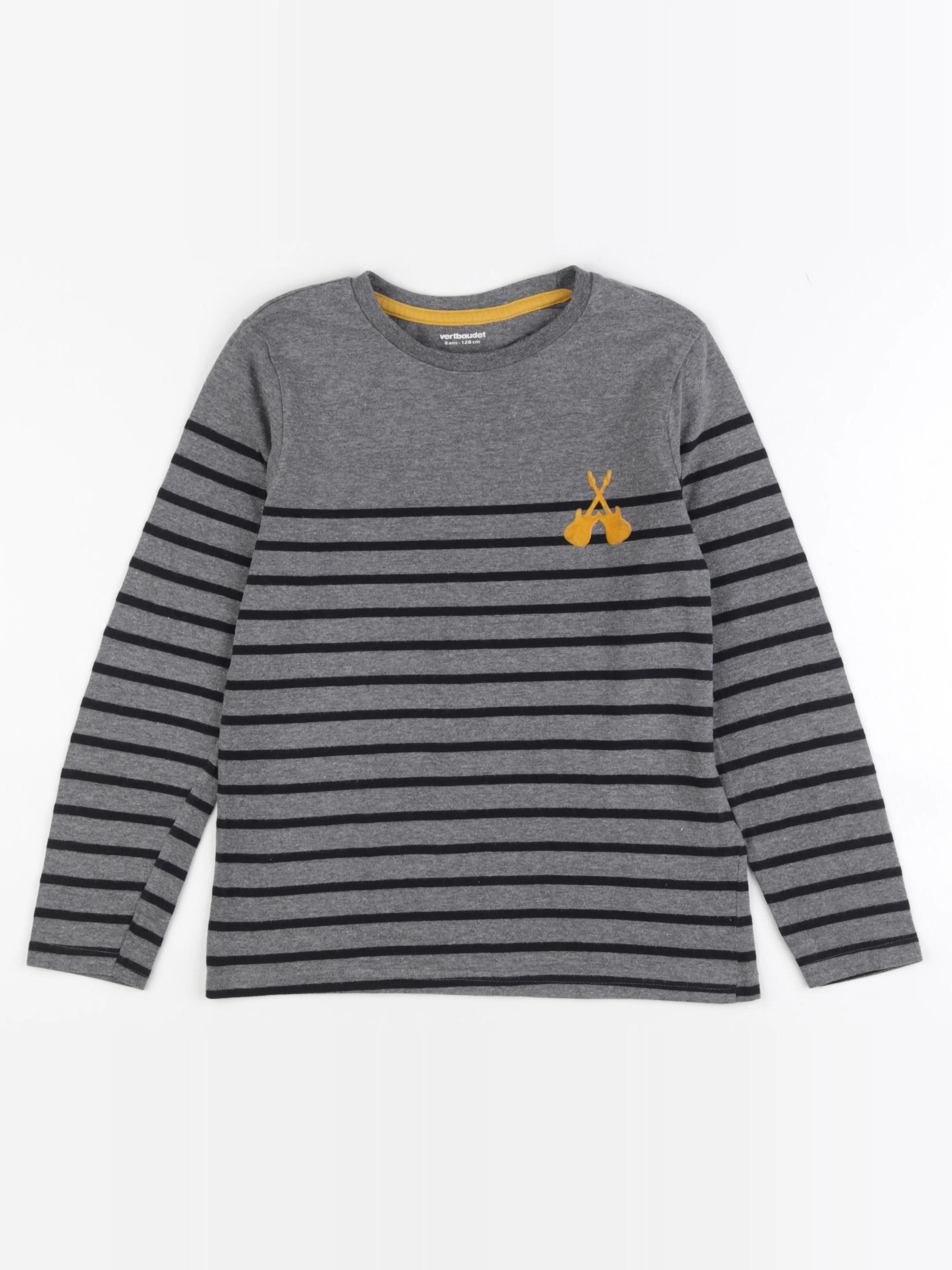 Vertbaudet - tee-shirt gris - 8 ans