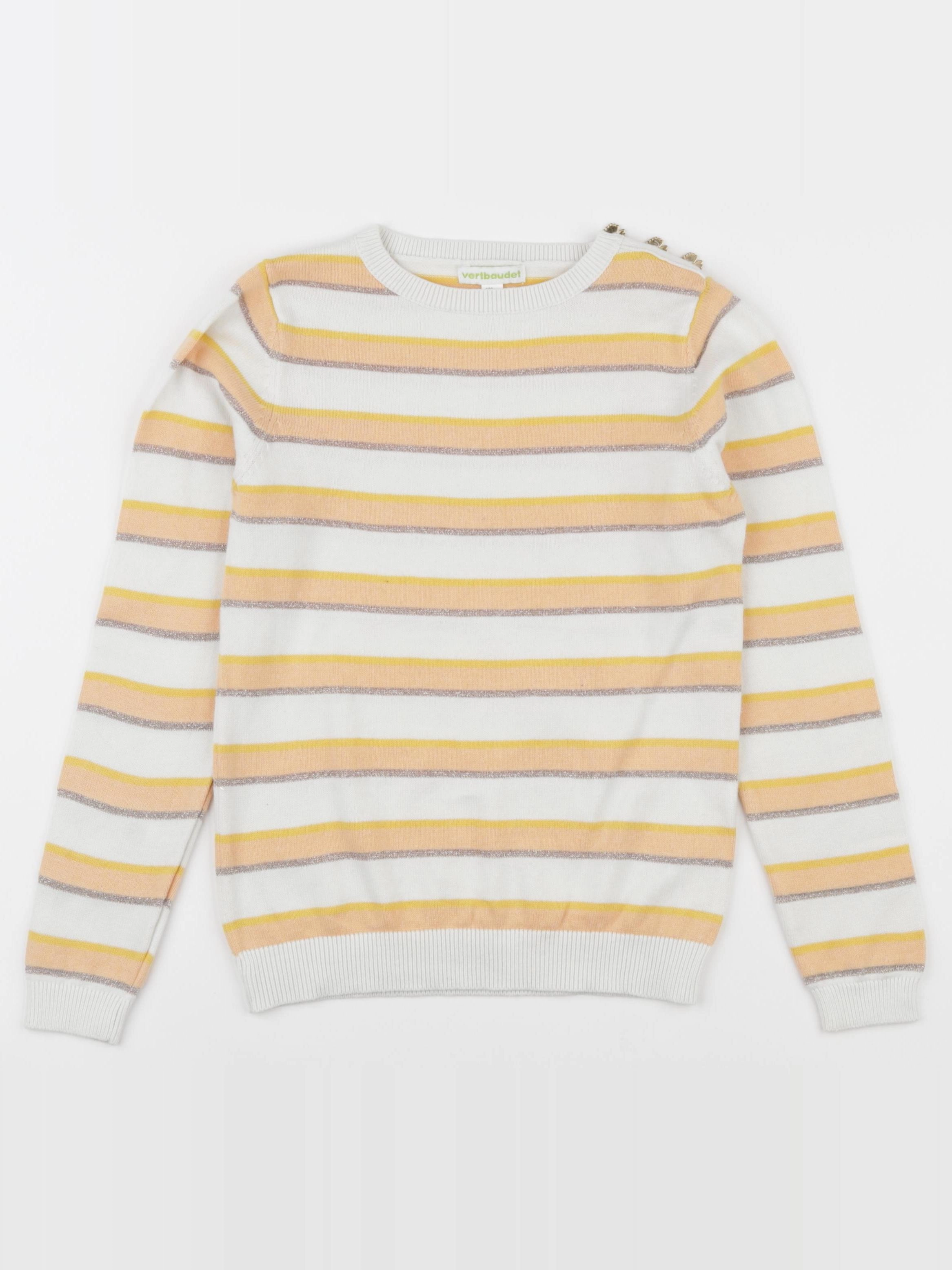 Vertbaudet - pull jaune - 8 ans