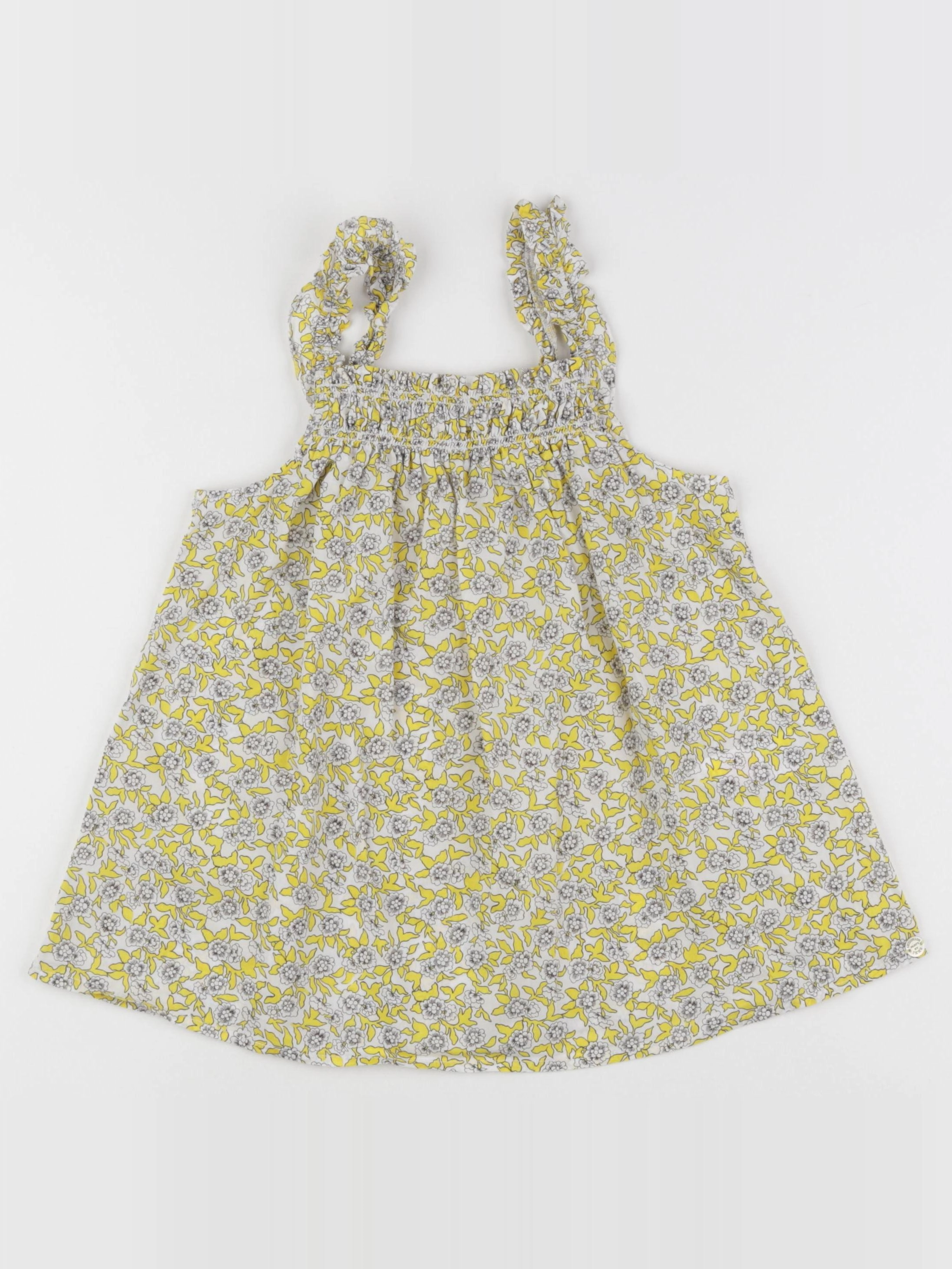 IKKS - blouse jaune, blanc - 10 ans