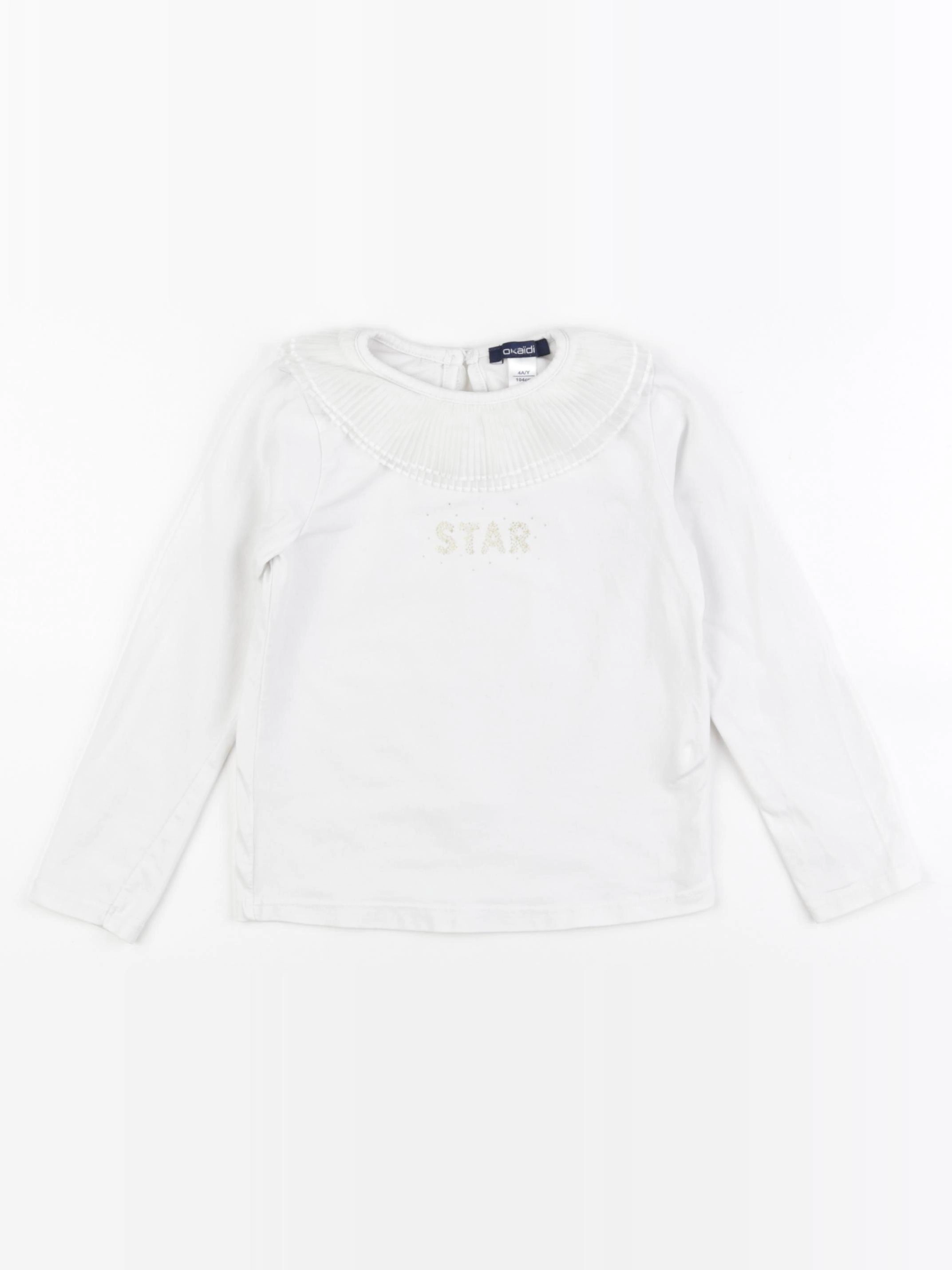 Okaidi - tee-shirt blanc - 4 ans