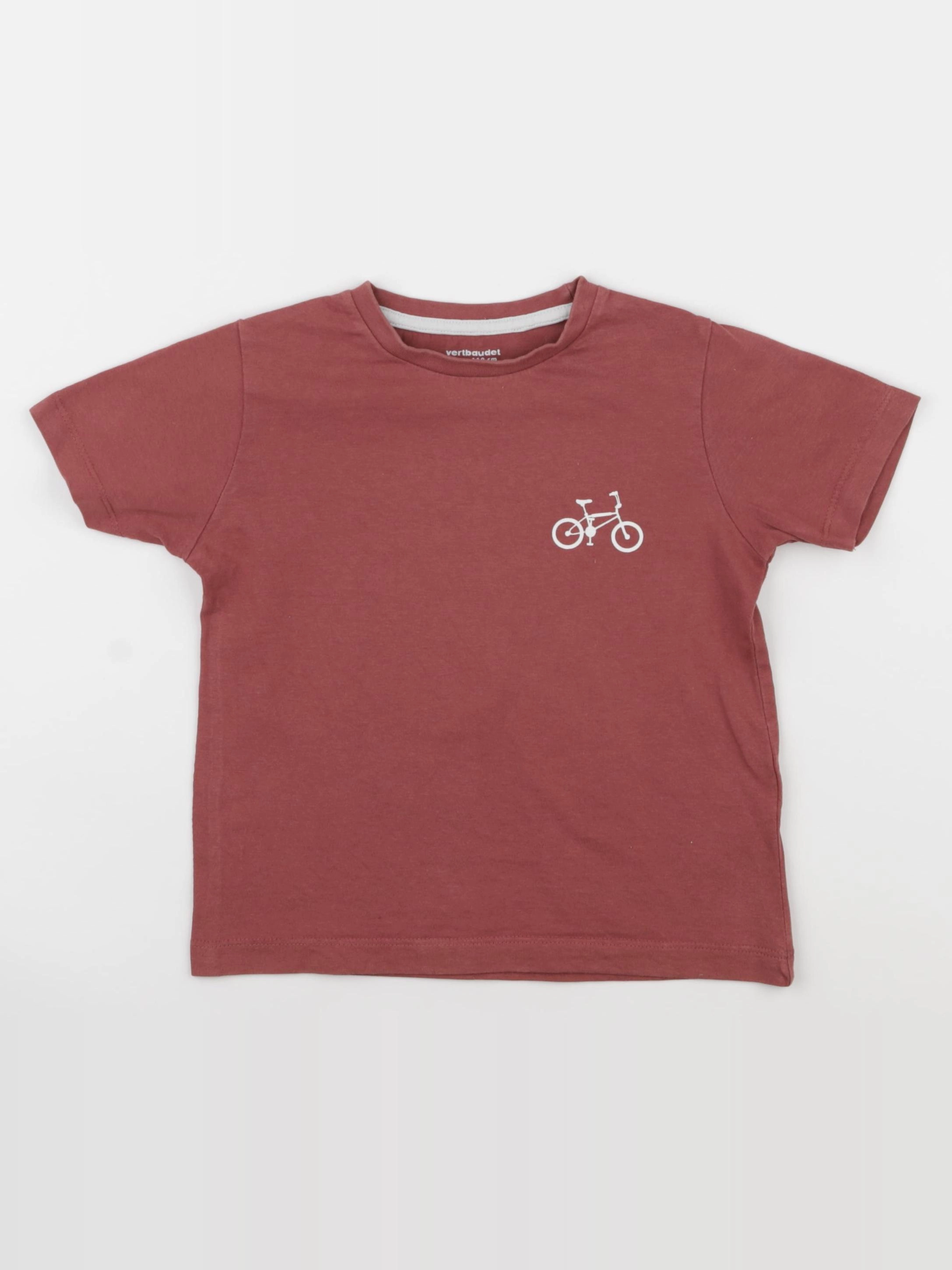 Vertbaudet - tee-shirt rouge - 5 ans