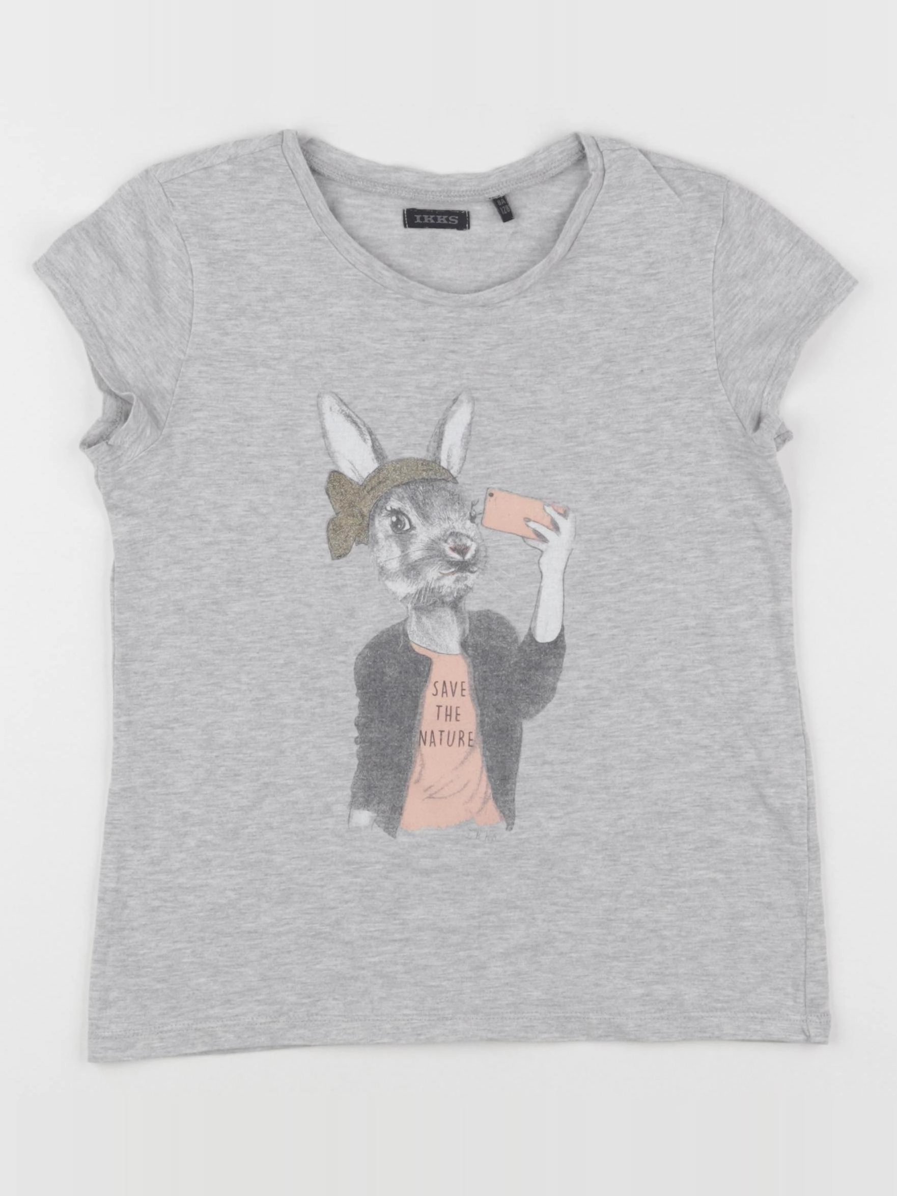 IKKS - tee-shirt gris, or - 8 ans