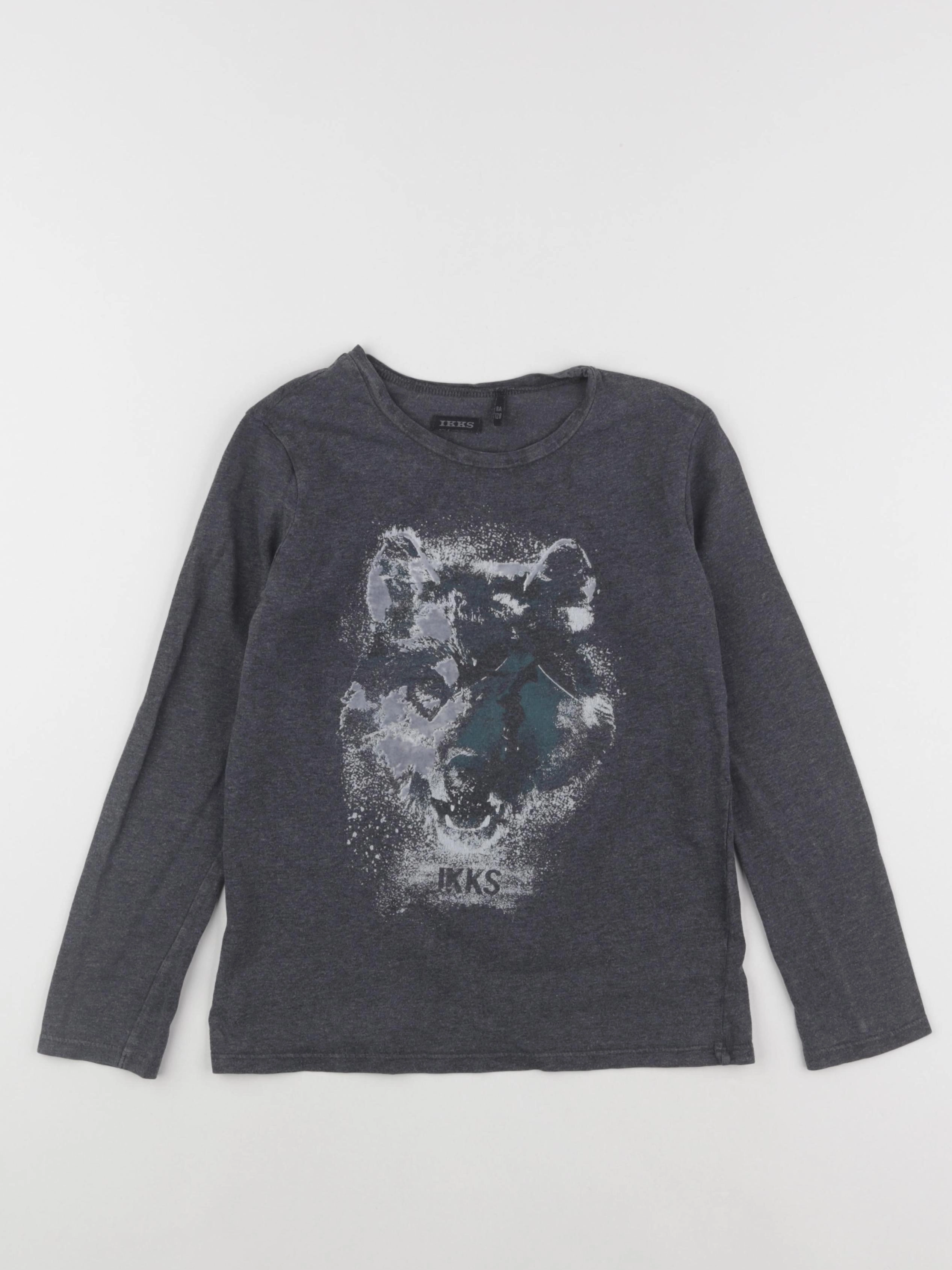 IKKS - tee-shirt gris - 8 ans