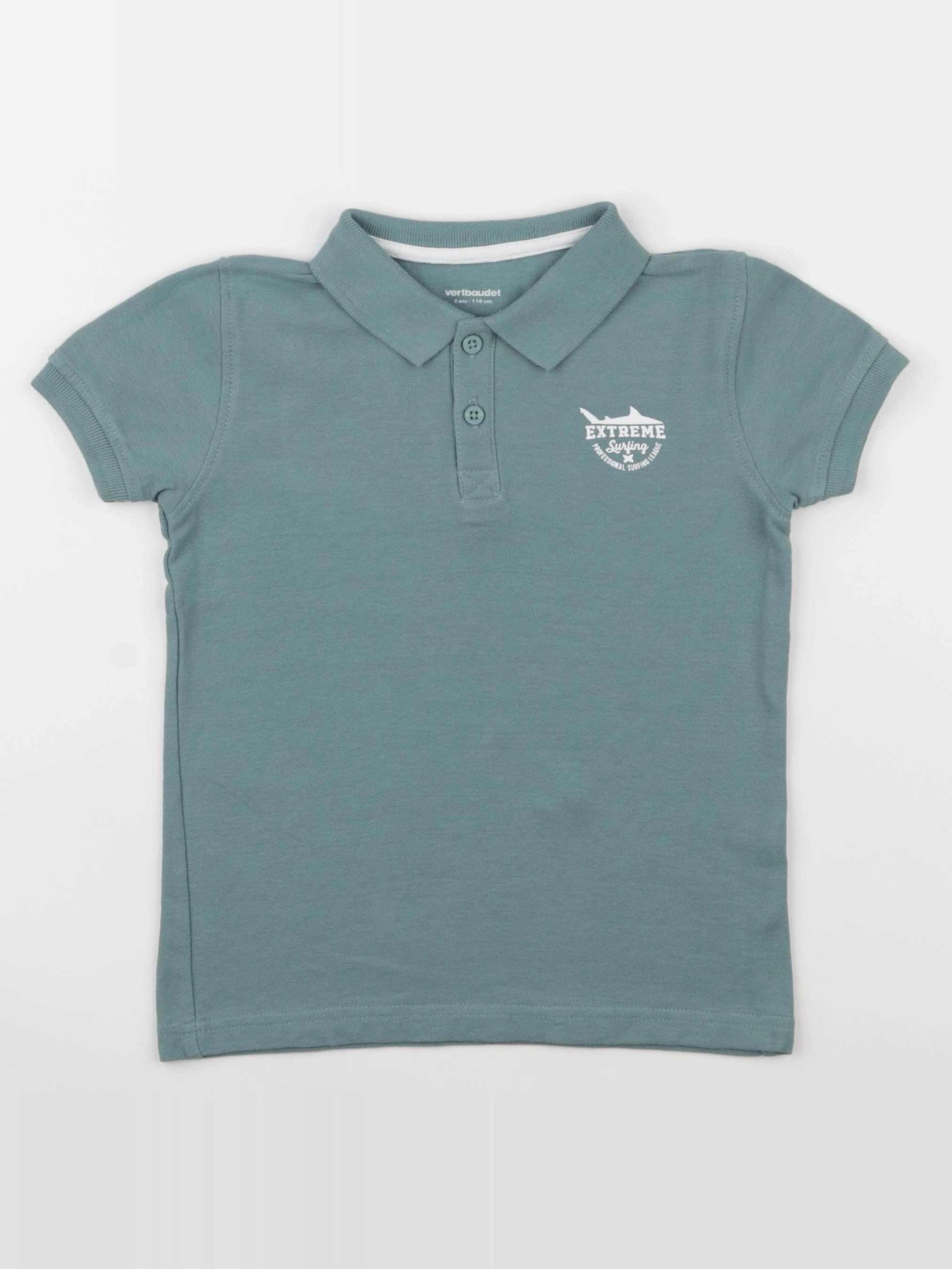 Vertbaudet - polo vert - 5 ans
