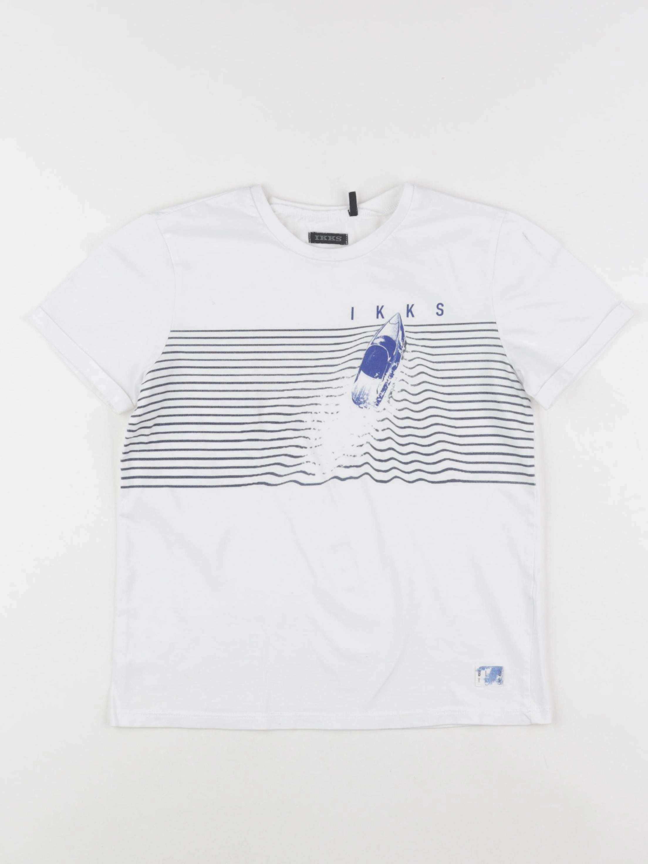 IKKS - tee-shirt blanc - 8 ans