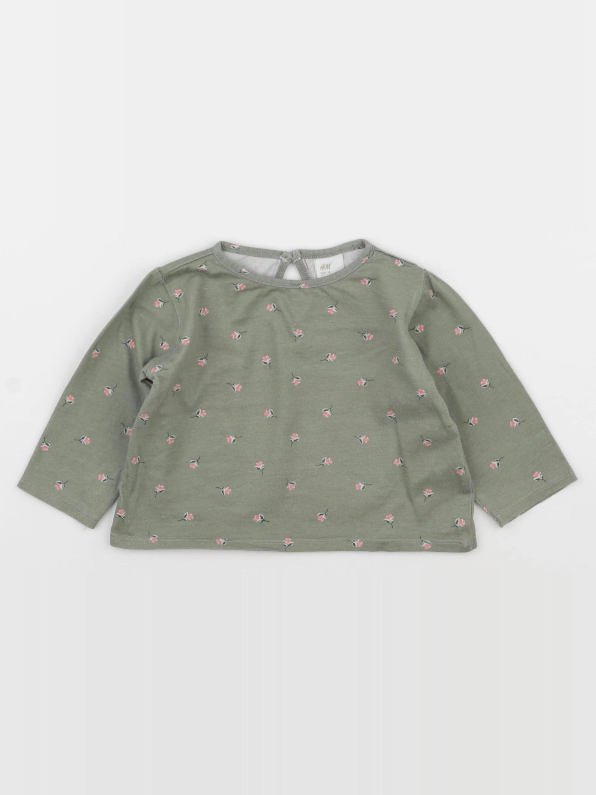 H&M - tee-shirt vert - 9 mois