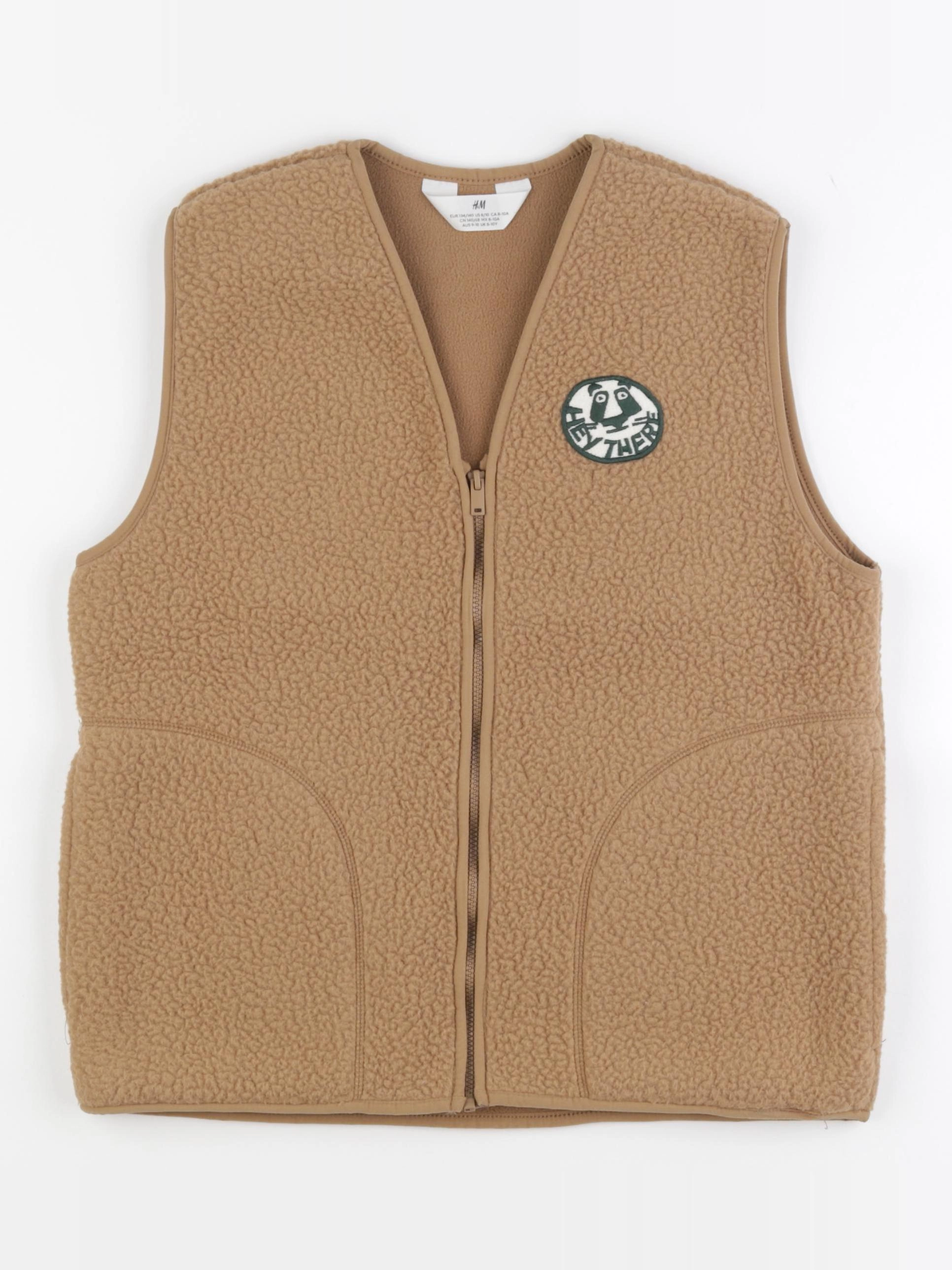 H&M - gilet marron - 6/8 ans