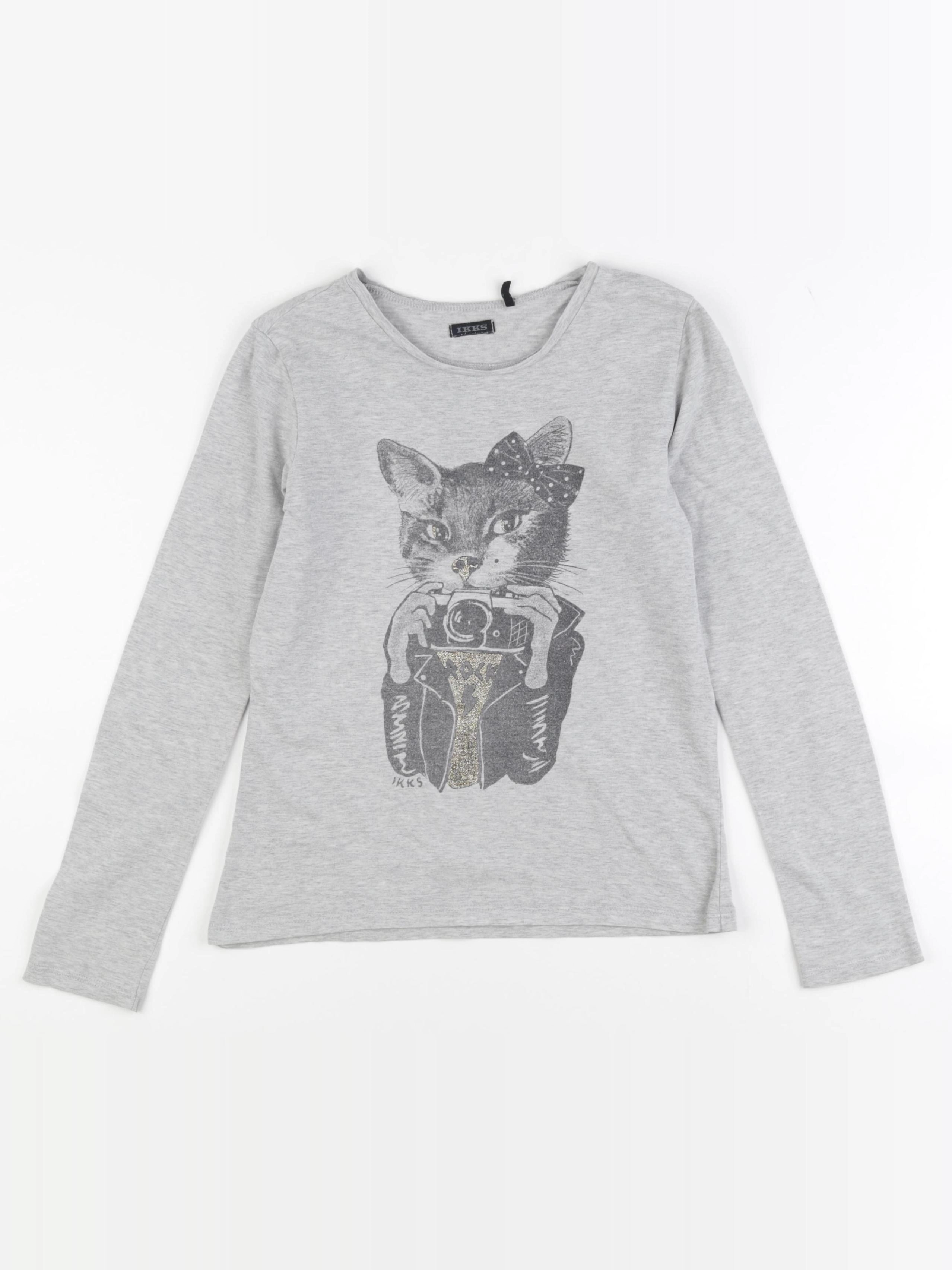IKKS - tee-shirt gris - 10 ans