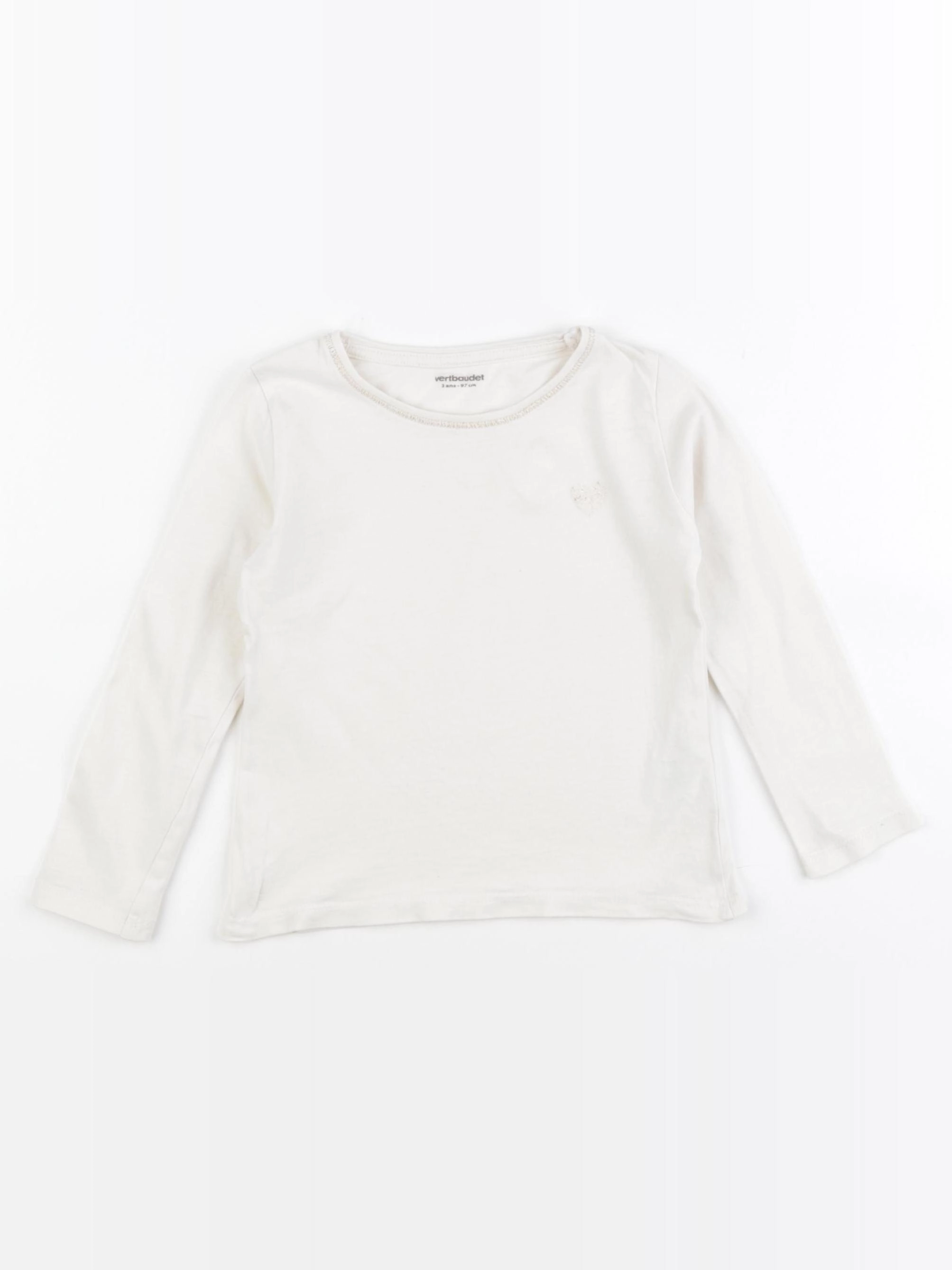 Vertbaudet - tee-shirt beige - 3 ans