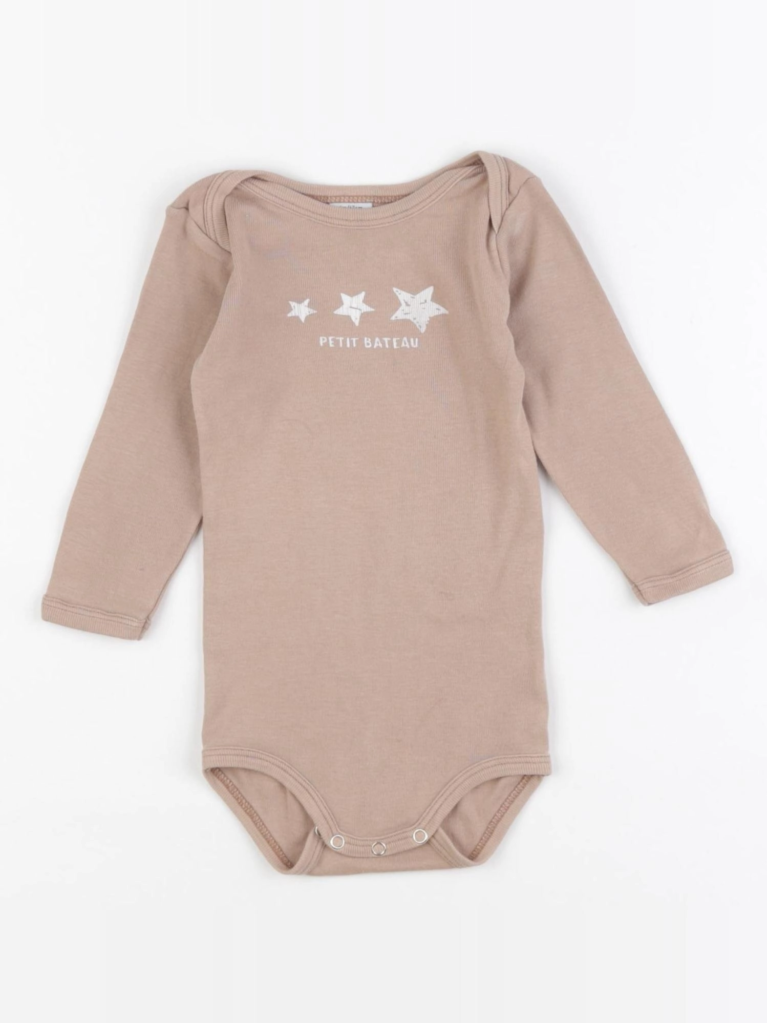 Petit Bateau - body marron - 6 mois