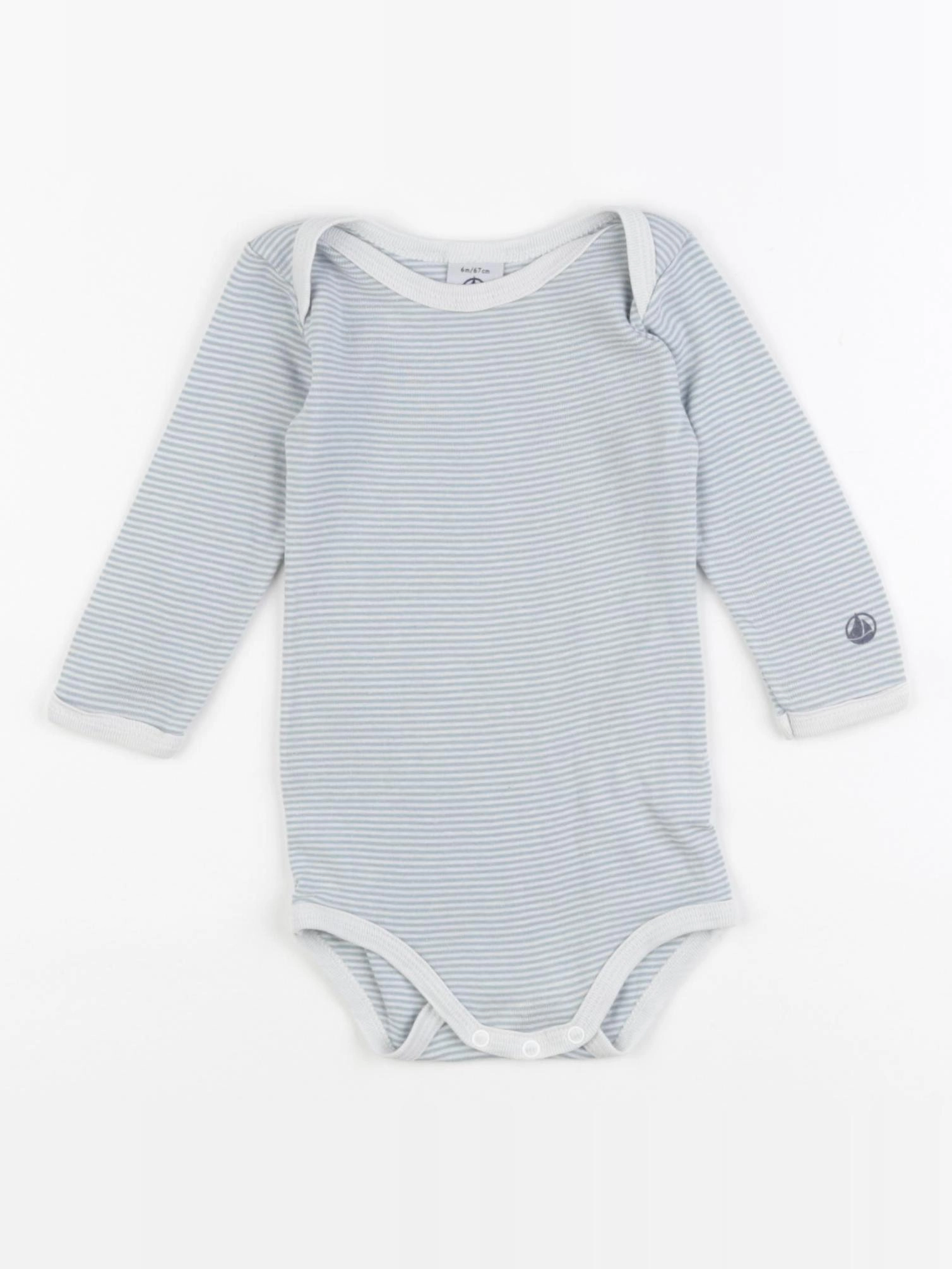 Petit Bateau - body bleu - 6 mois