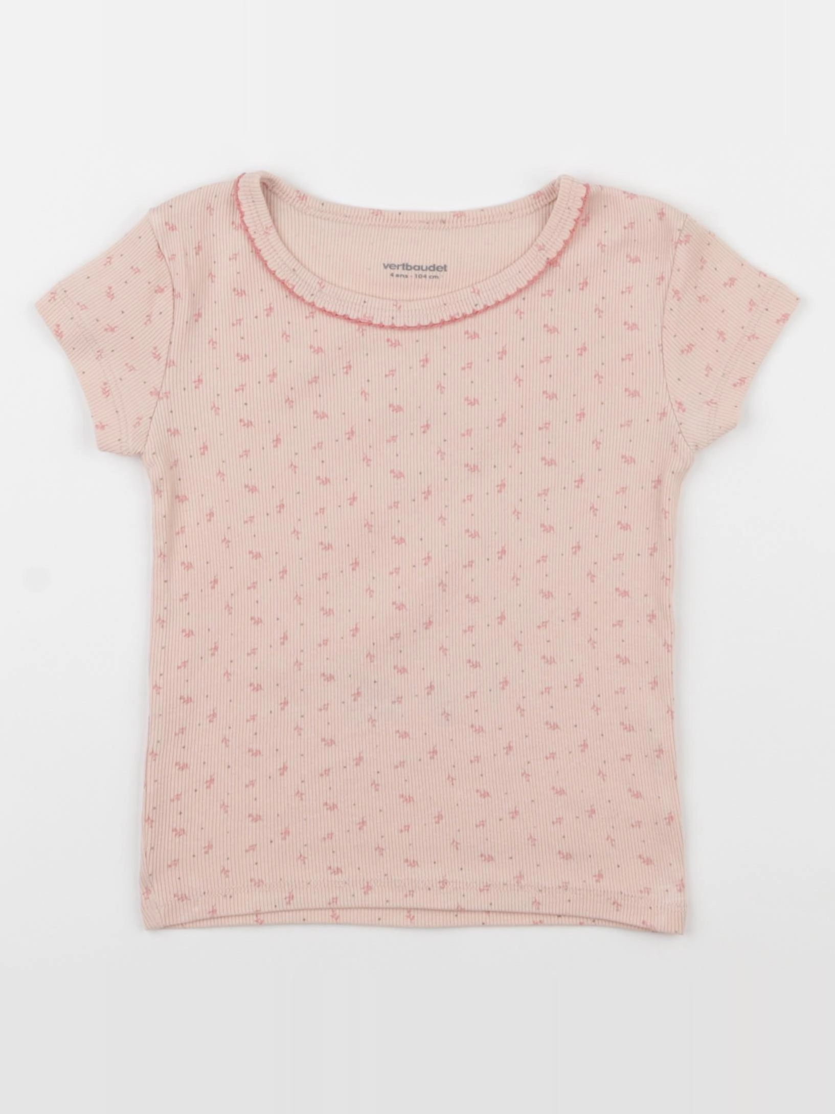 Vertbaudet - tee-shirt rose - 4 ans