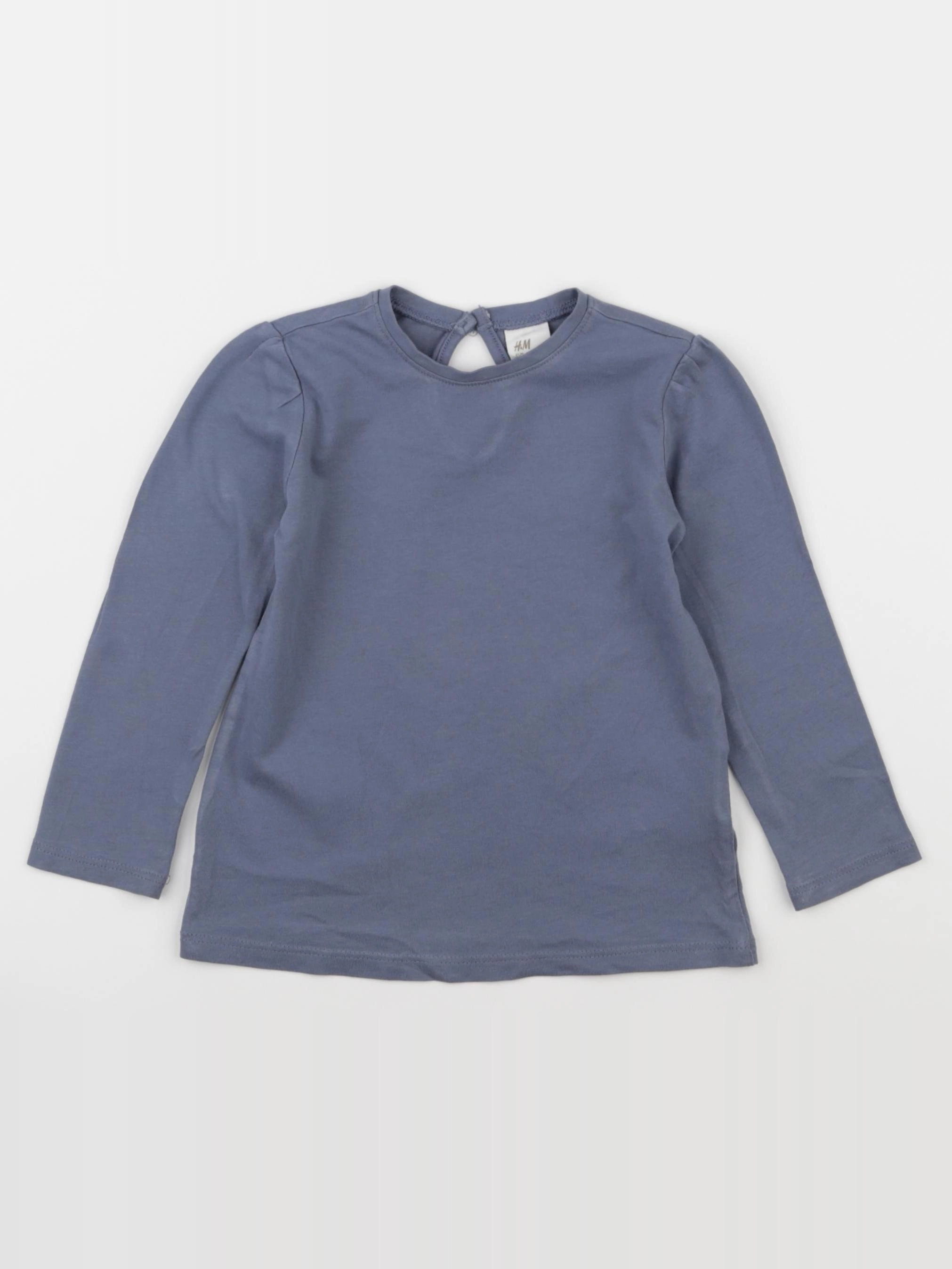 H&M - tee-shirt bleu - 12/18 mois