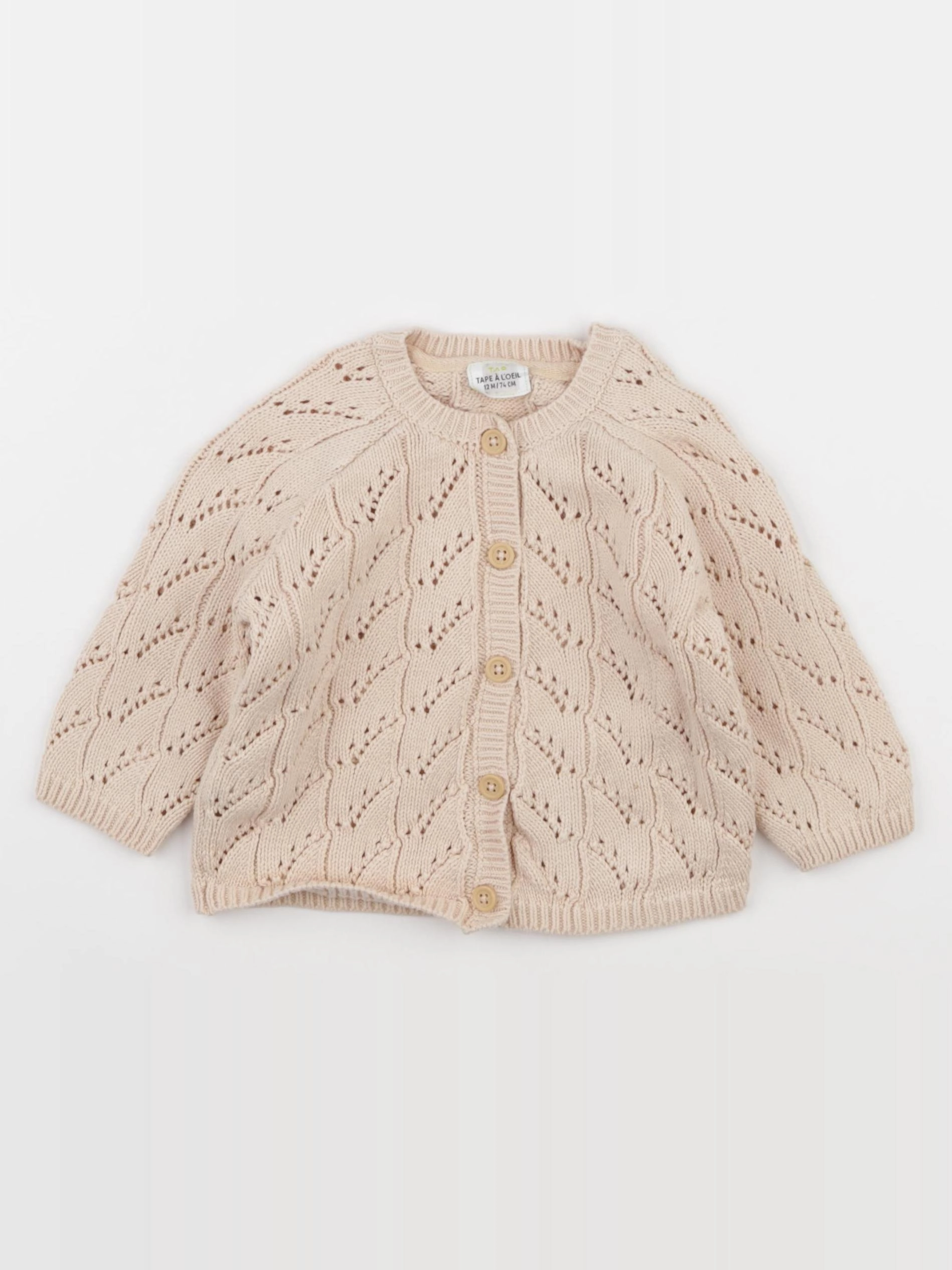 Tape à l'oeil - gilet beige - 12 mois