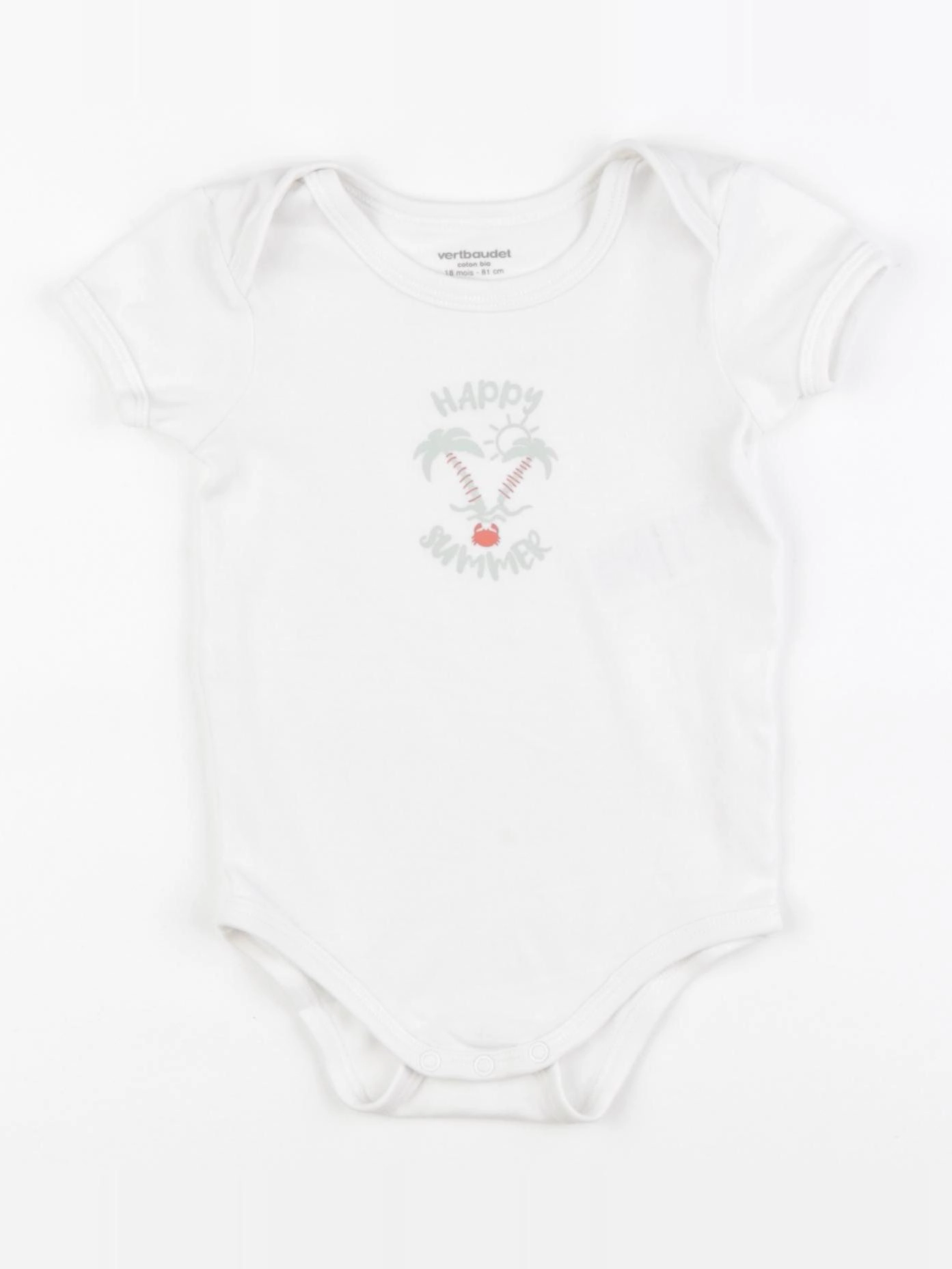 Vertbaudet - body blanc - 18 mois