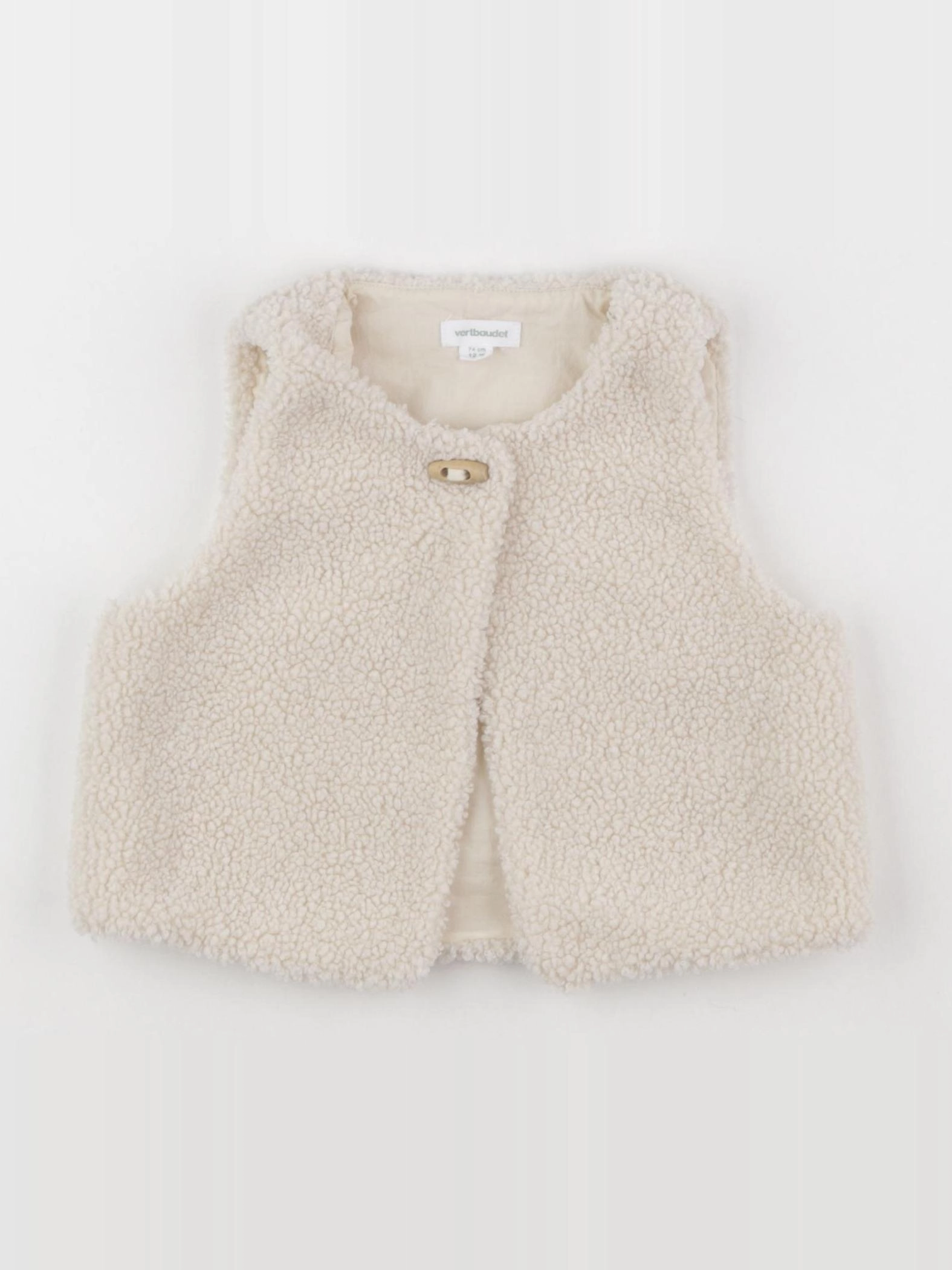 Vertbaudet - gilet blanc - 12 mois