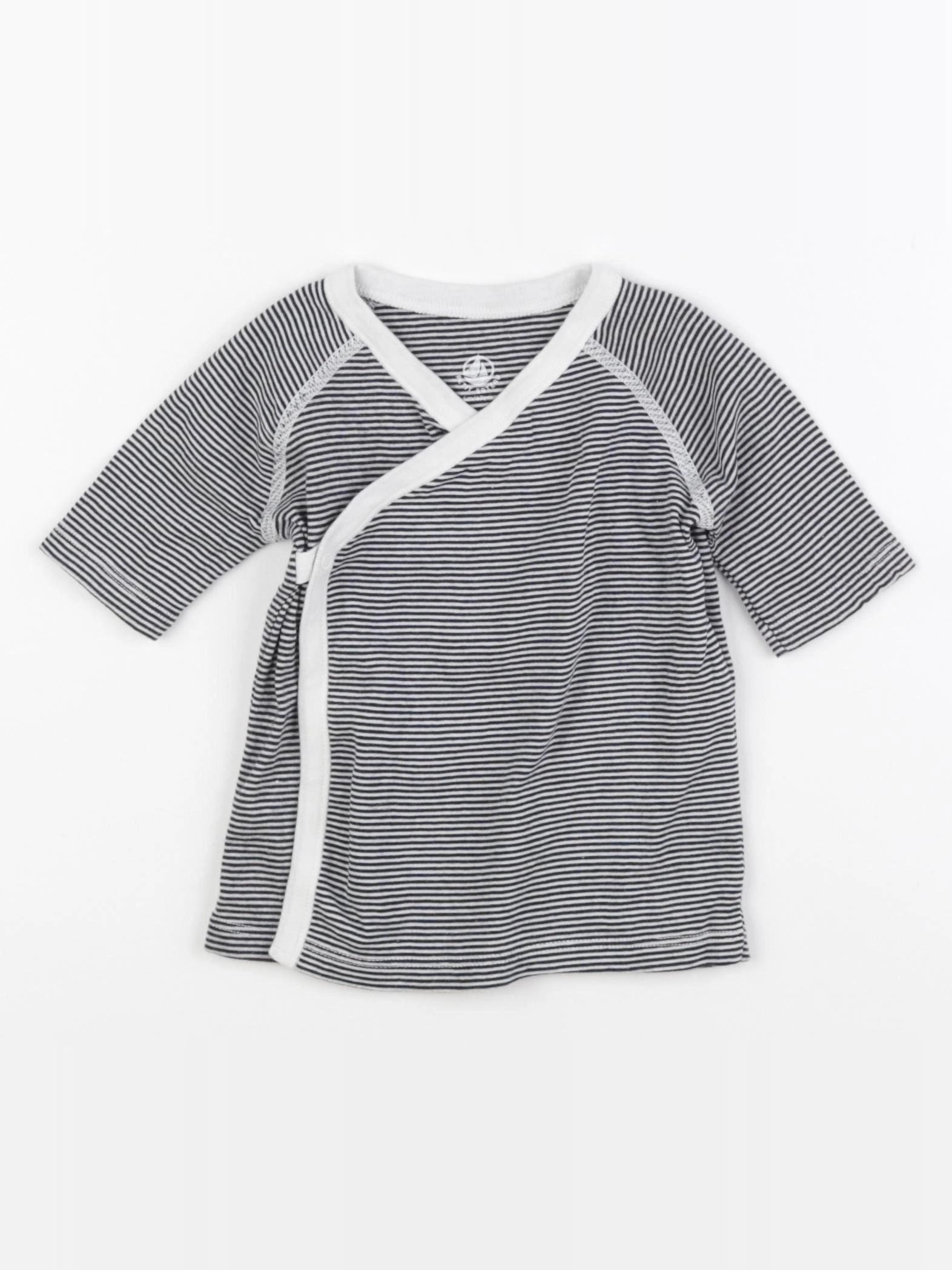 Petit Bateau - tee-shirt bleu - 6 mois