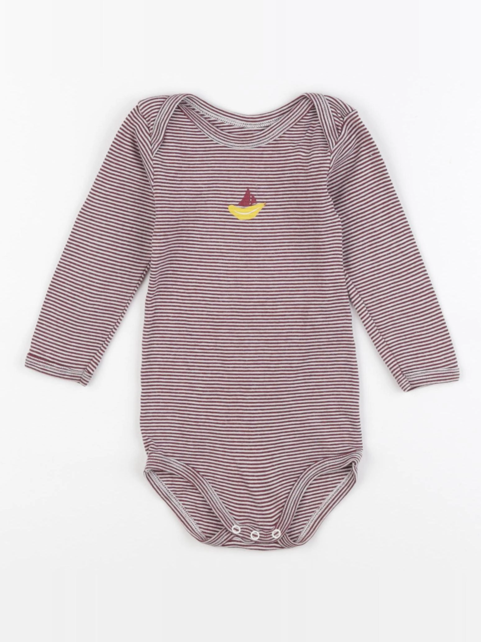 Petit Bateau - body rouge - 6 mois