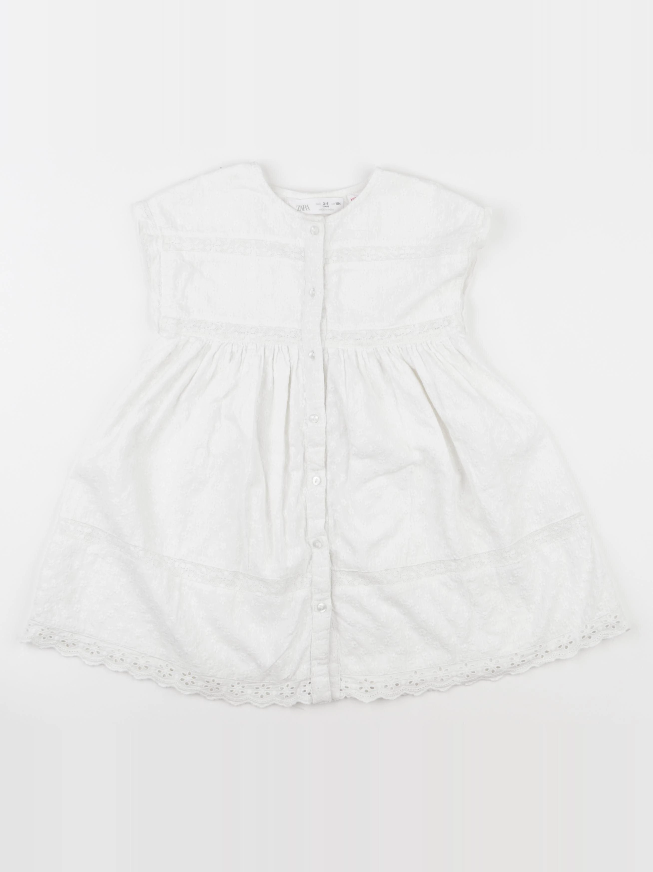 Zara - robe blanc - 3/4 ans