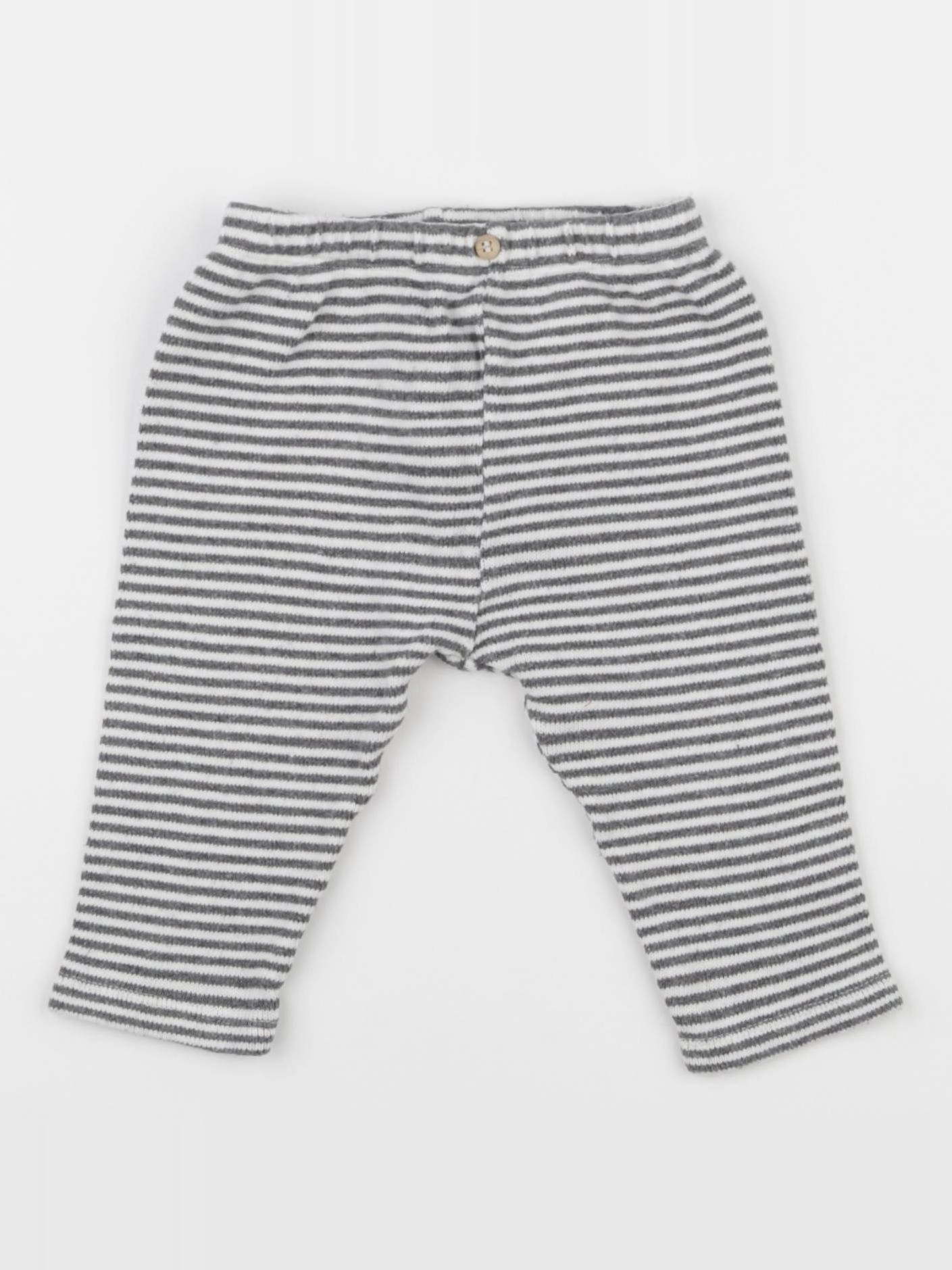 Zara - legging gris, blanc - 6/9 mois