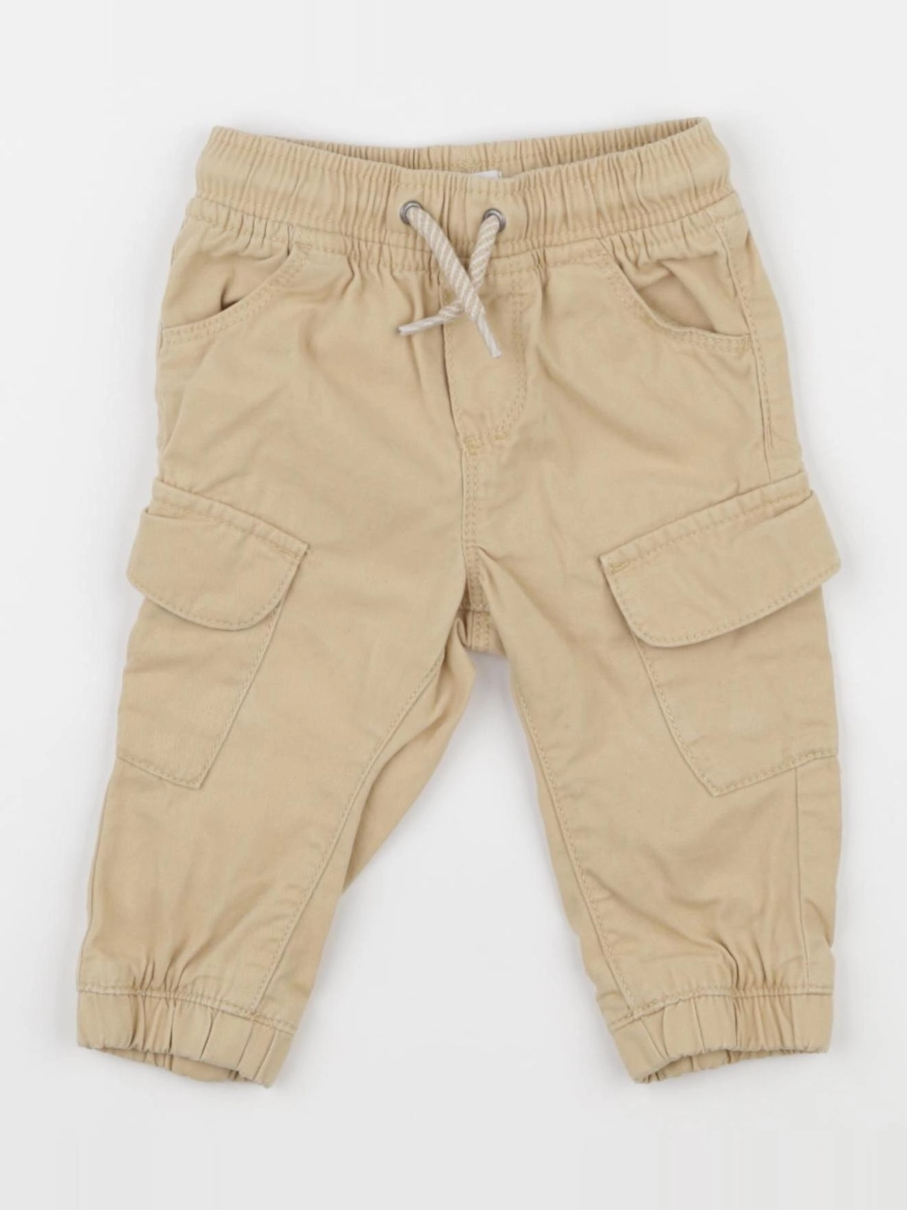 Vertbaudet - pantalon beige - 6 mois
