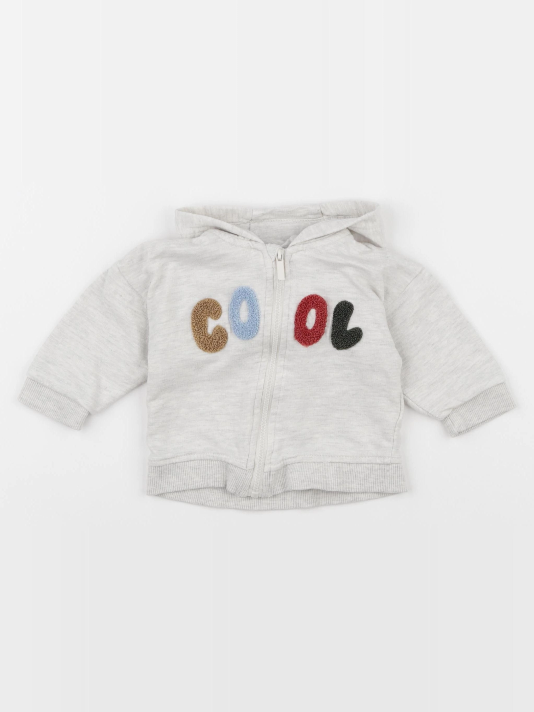 Vertbaudet - sweat beige - 6 mois