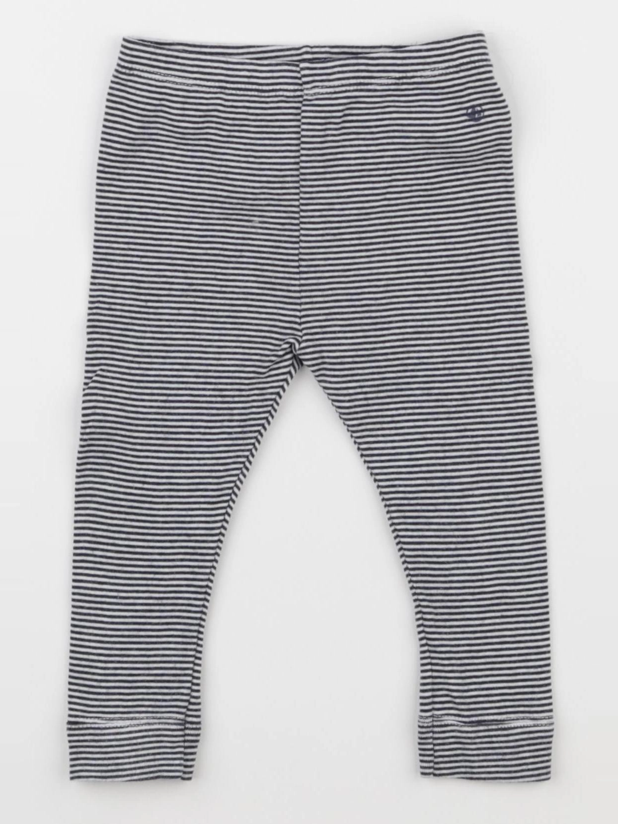 Petit Bateau - legging bleu, blanc - 12 mois