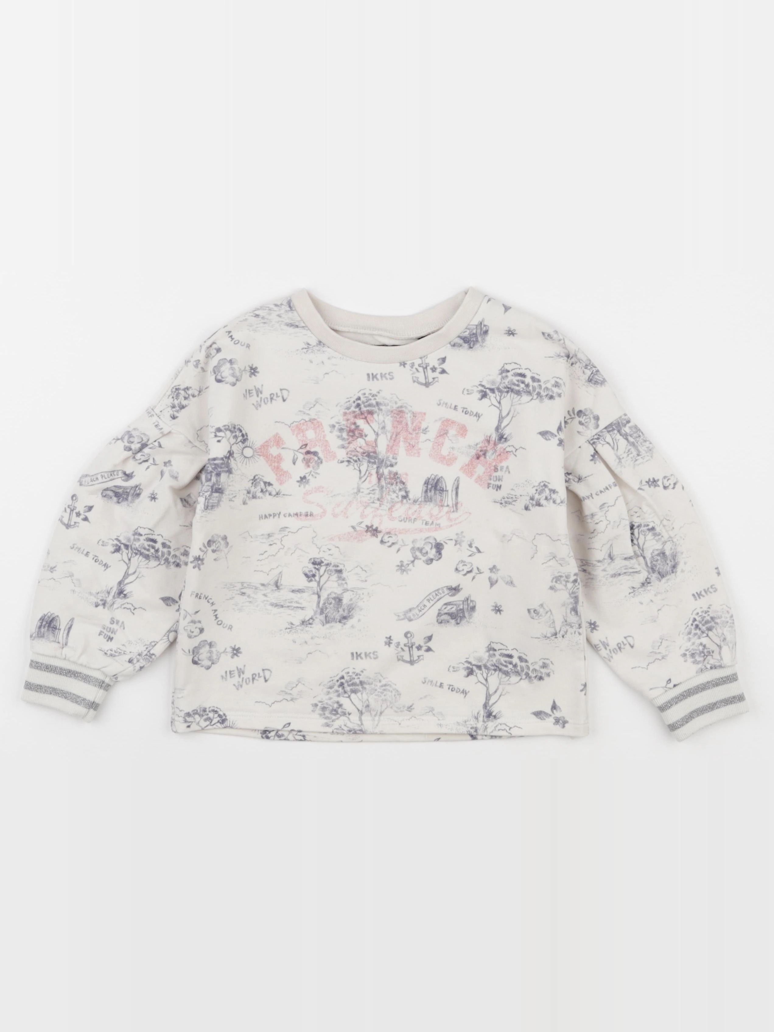 IKKS - sweat blanc - 4 ans